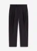 Pleated Lyocell Tailored Trousers | Percival x Warren | Navy sold by Percival