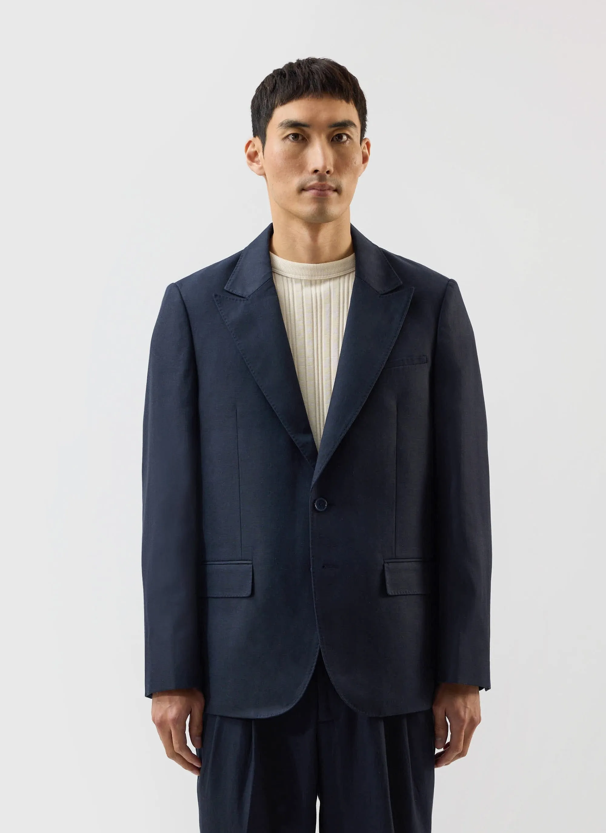 Lyocell Tailored Blazer | Percival x Warren | Navy sold by Percival product image thumbnail 3