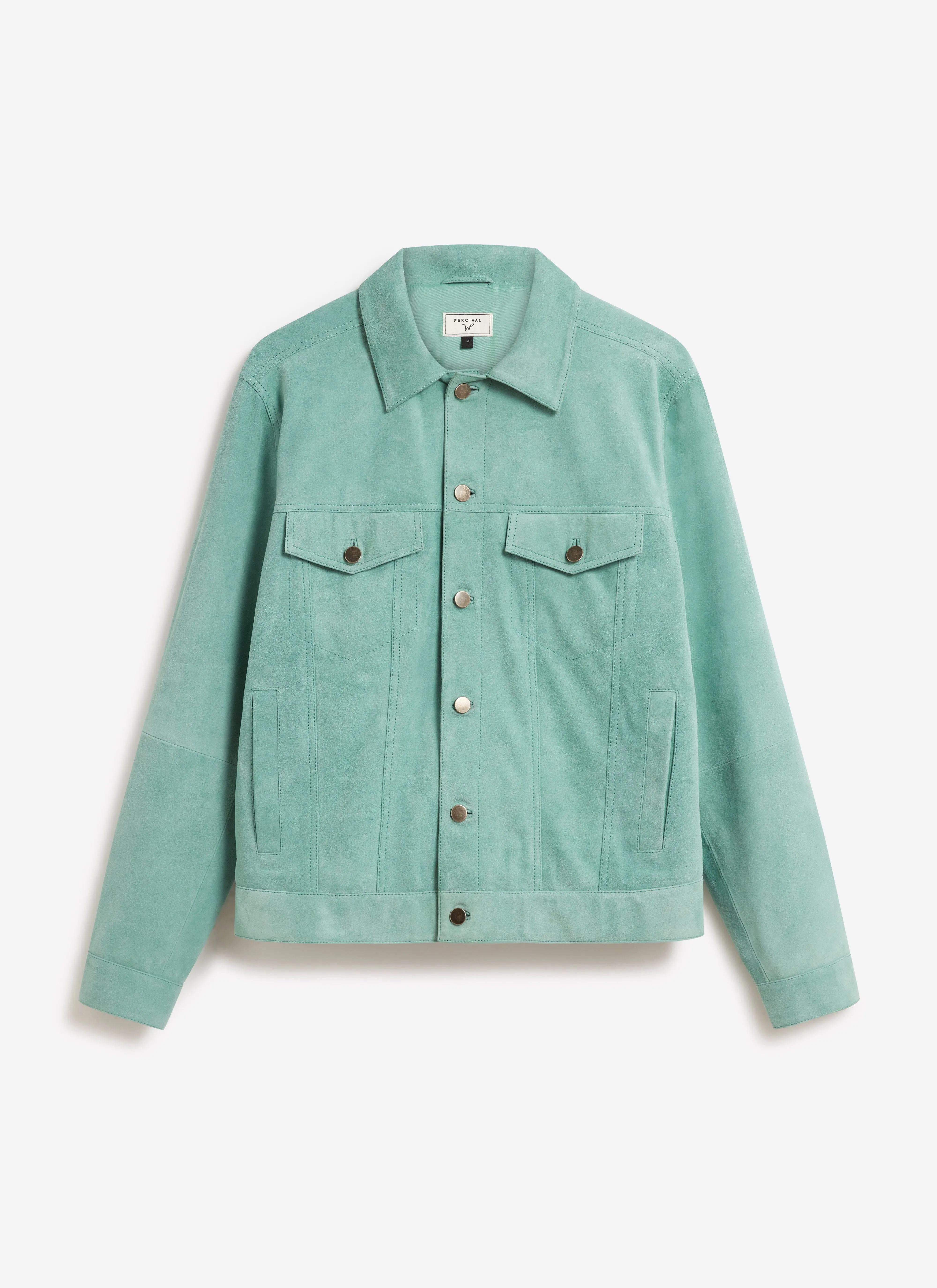 Suede Western Leather Jacket | Mint Green sold by Percival product image thumbnail 2