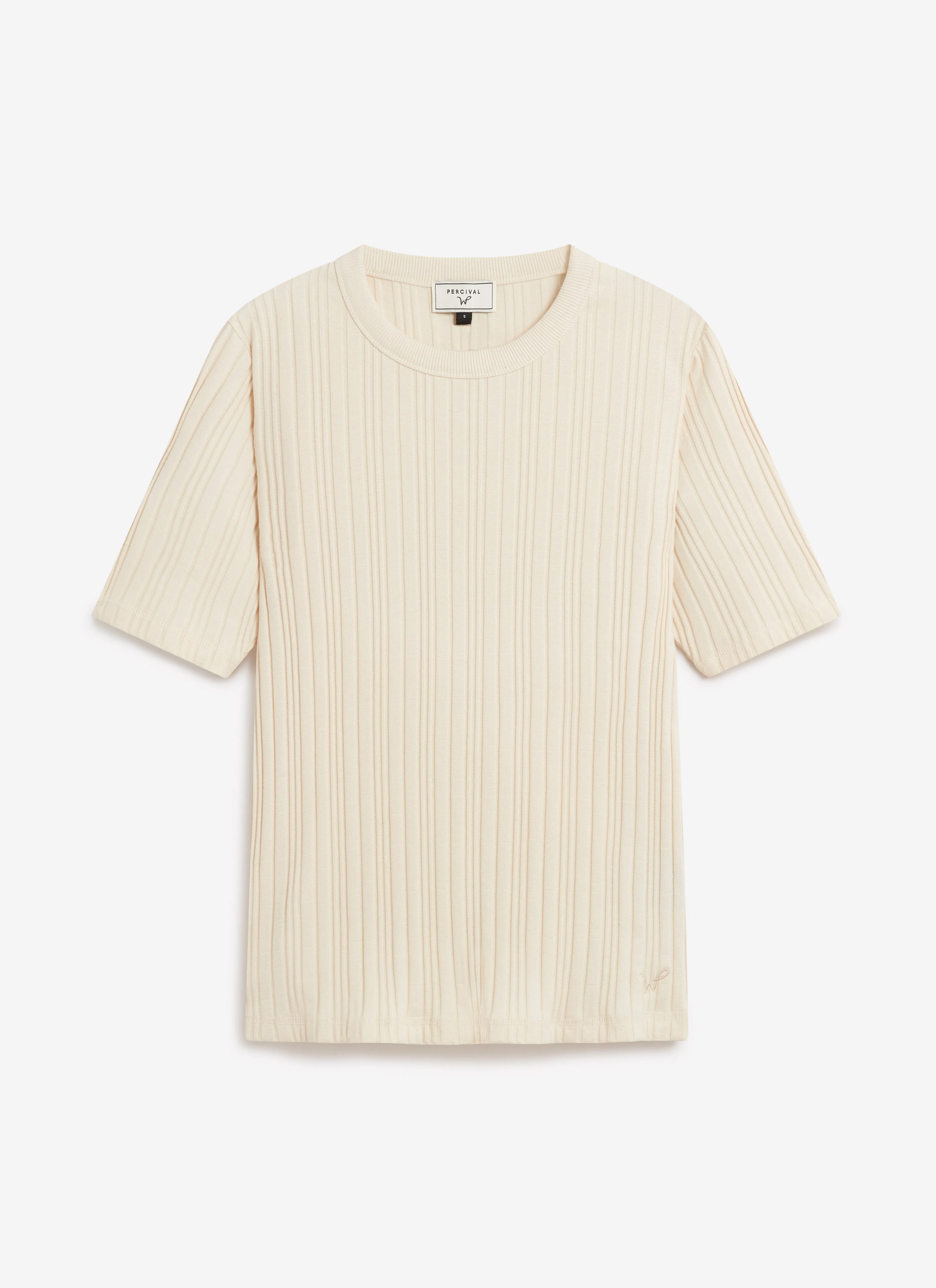 Flatlock Rib T Shirt | Percival x Warren | Ecru sold by Percival product image thumbnail 2