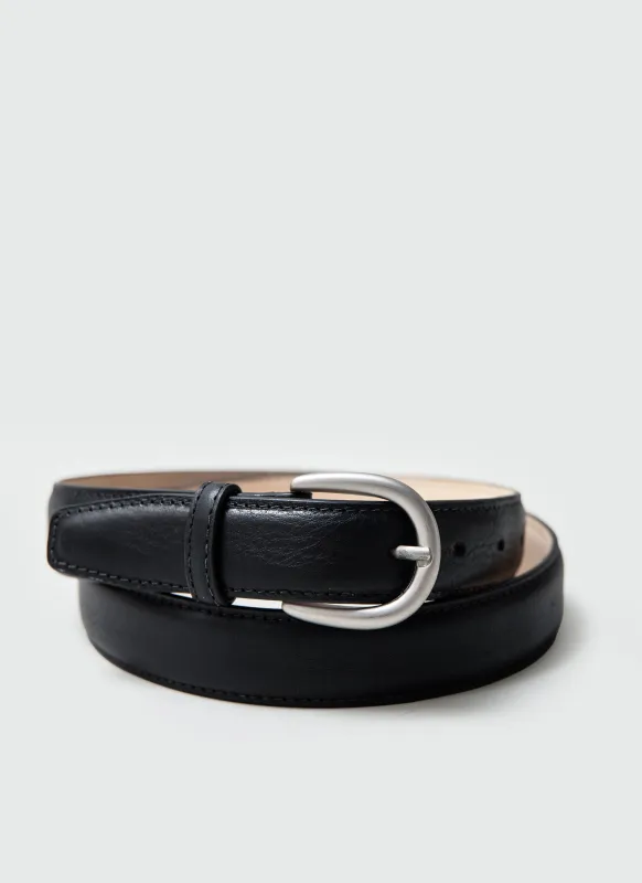 Men's Leather Dress Belt | Black sold by Percival