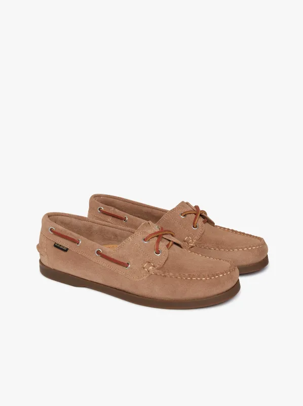 Jetty II Boater 2 Eye | G.H. Bass | Earth Suede sold by Percival