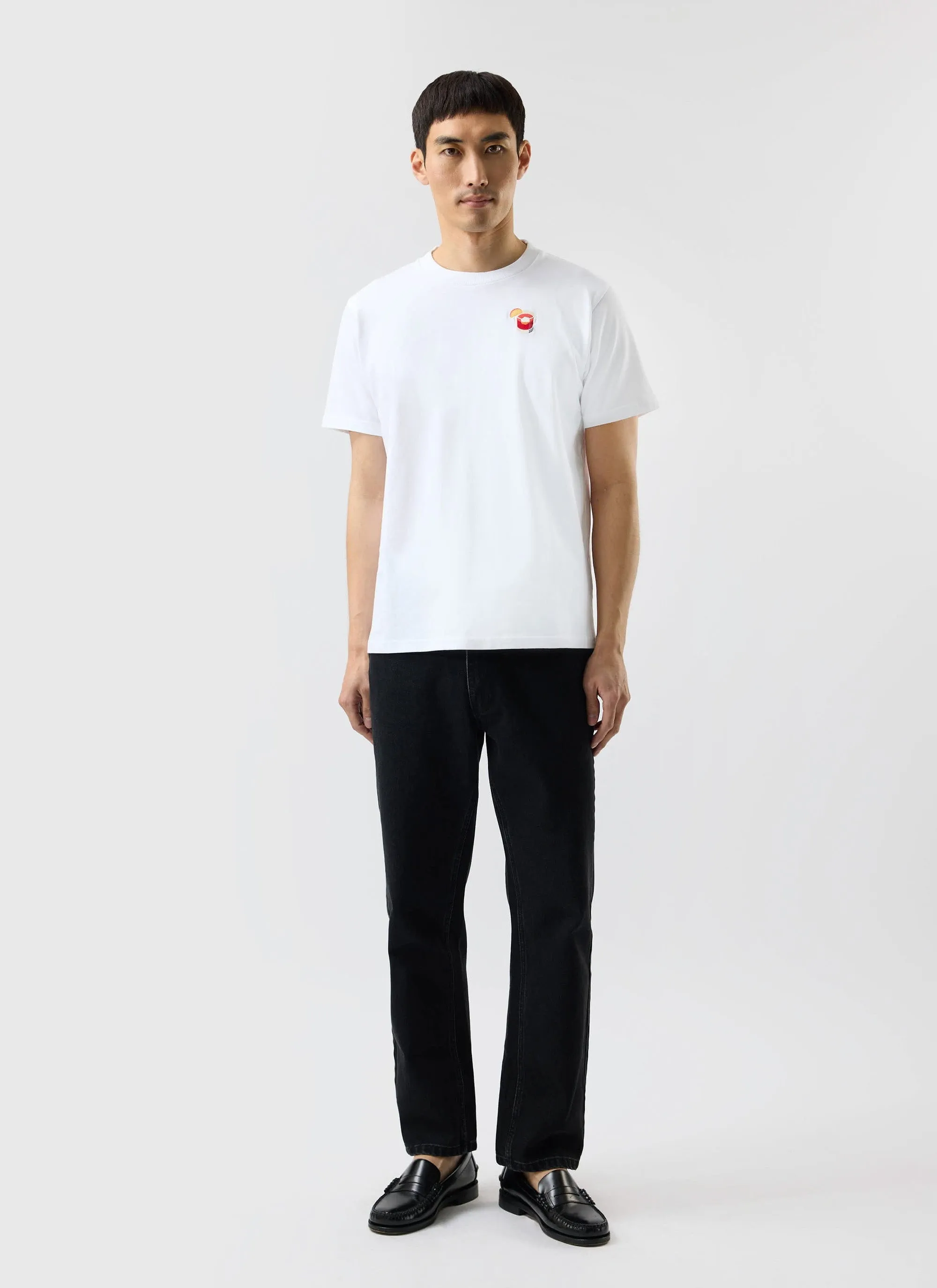 Negroni T Shirt | Embroidered Organic Cotton | White sold by Percival product image thumbnail 5