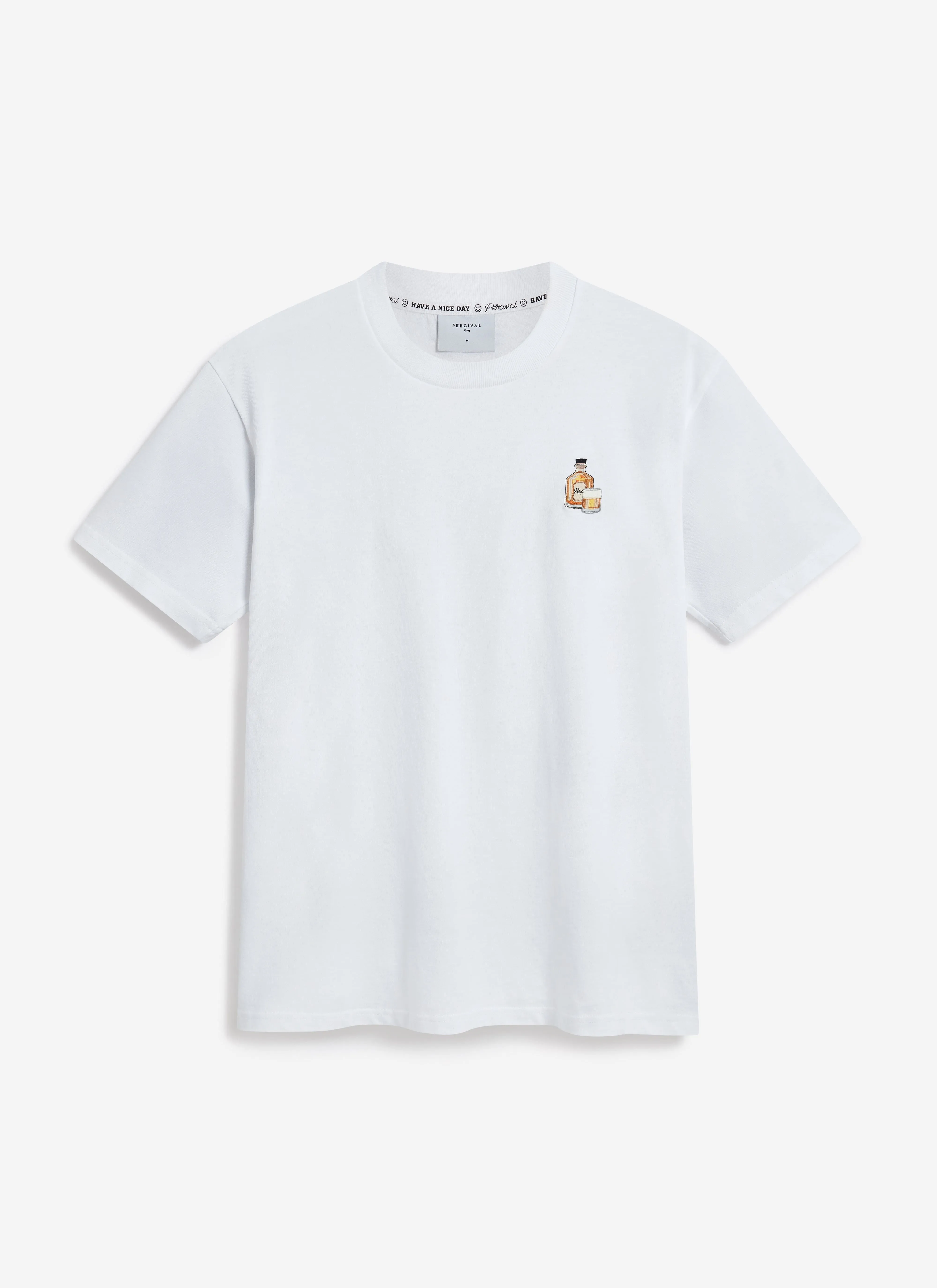 Old Fashioned T Shirt | Embroidered Organic Cotton | White sold by Percival product image thumbnail 3