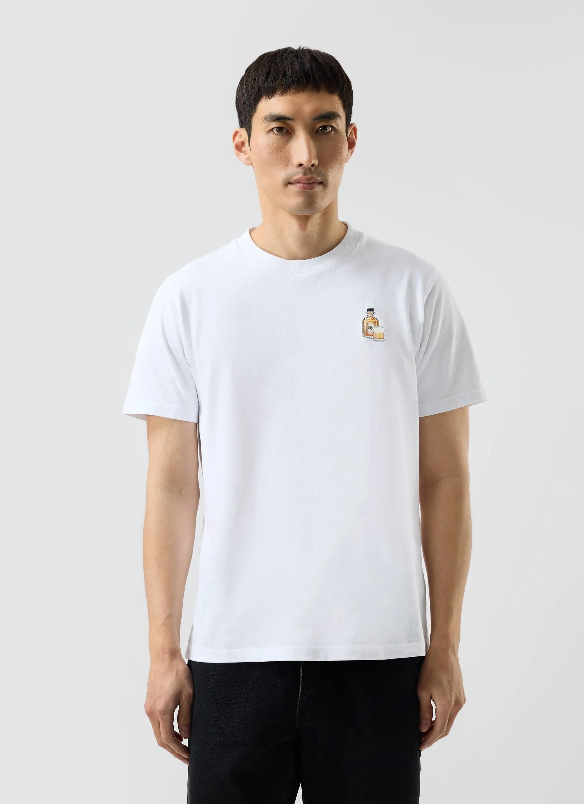 Old Fashioned T Shirt | Embroidered Organic Cotton | White sold by Percival product image thumbnail 2