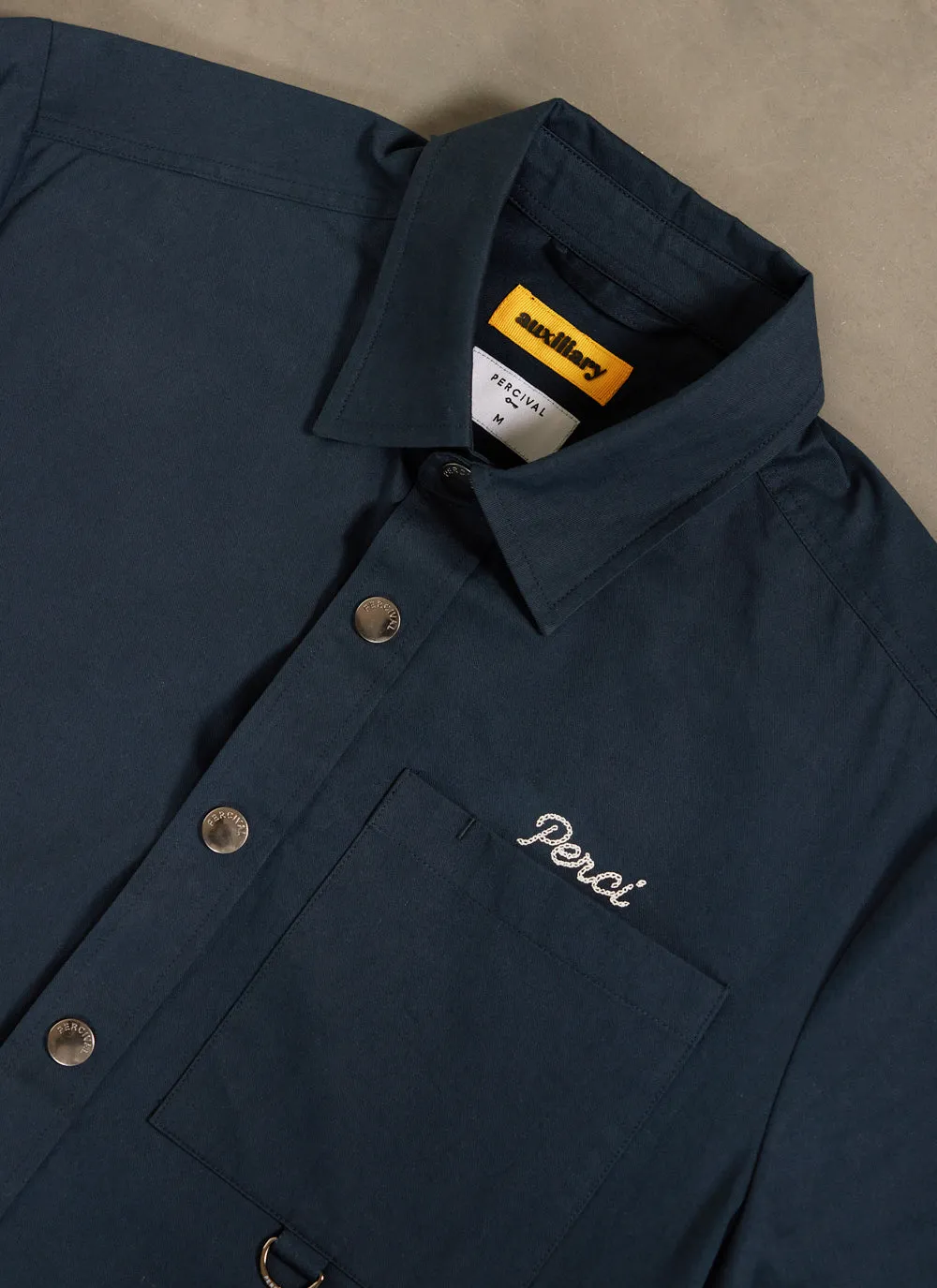 Auxiliary Boxy Clerk Shirt | Navy sold by Percival product image thumbnail 2