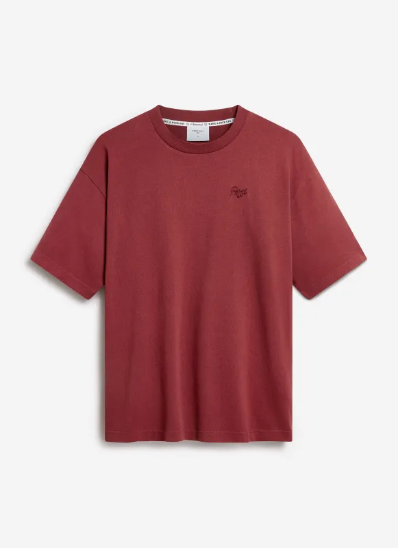 Perci Oversized T Shirt | Organic Cotton | Burgundy sold by Percival