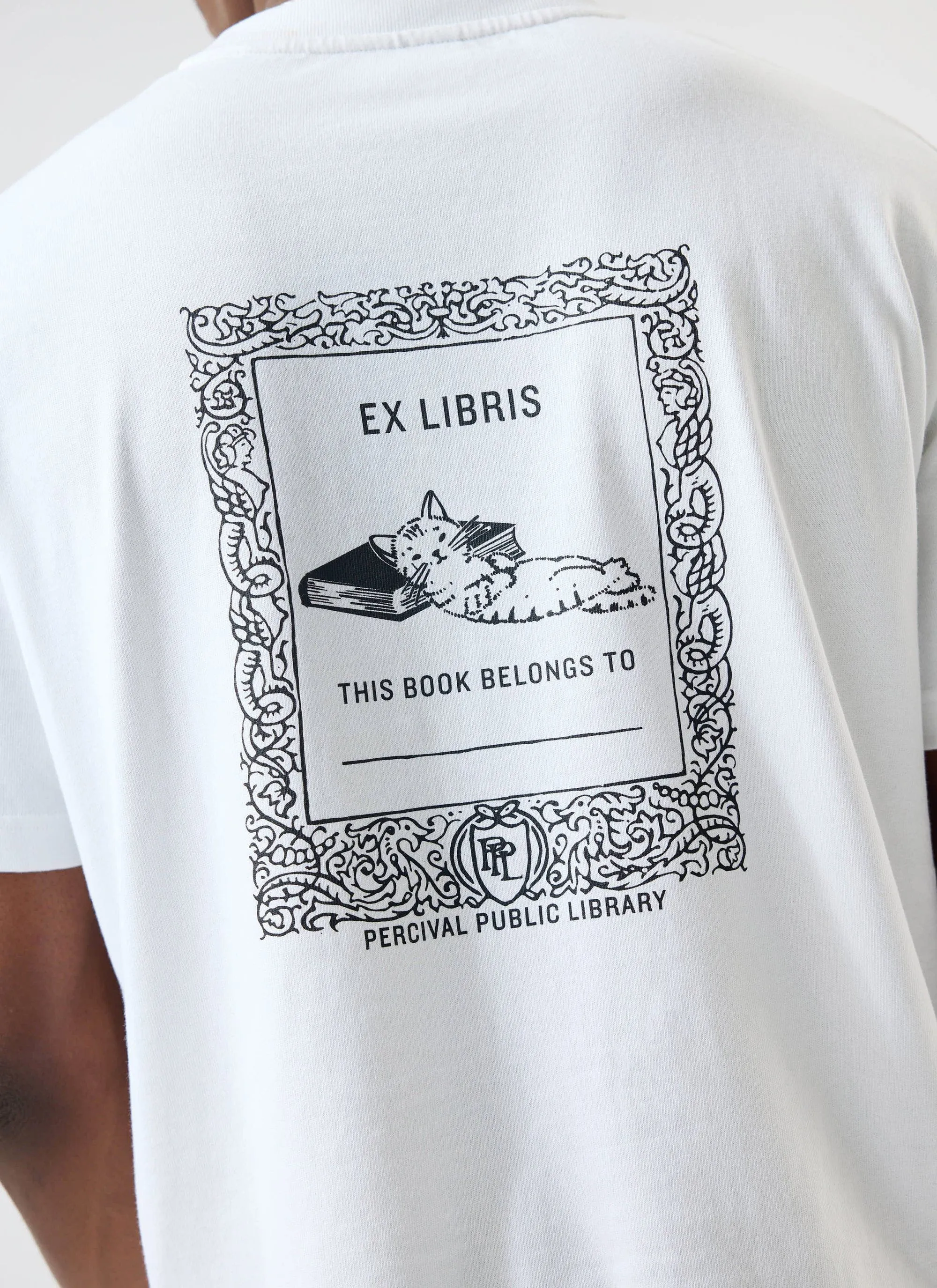 Ex Libris Oversized T Shirt | Cotton | White sold by Percival product image thumbnail 5