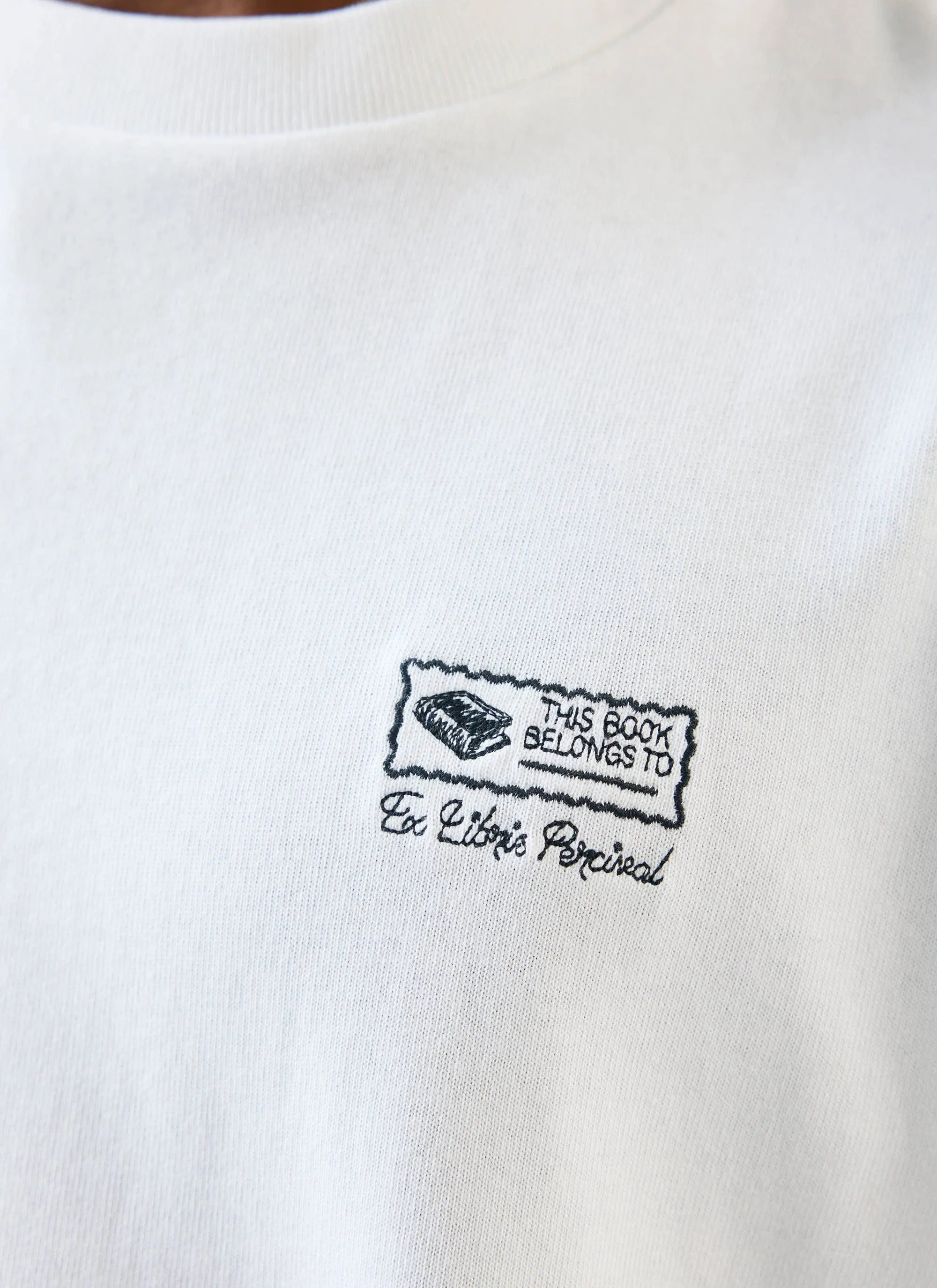 Ex Libris Oversized T Shirt | Cotton | White sold by Percival product image thumbnail 4