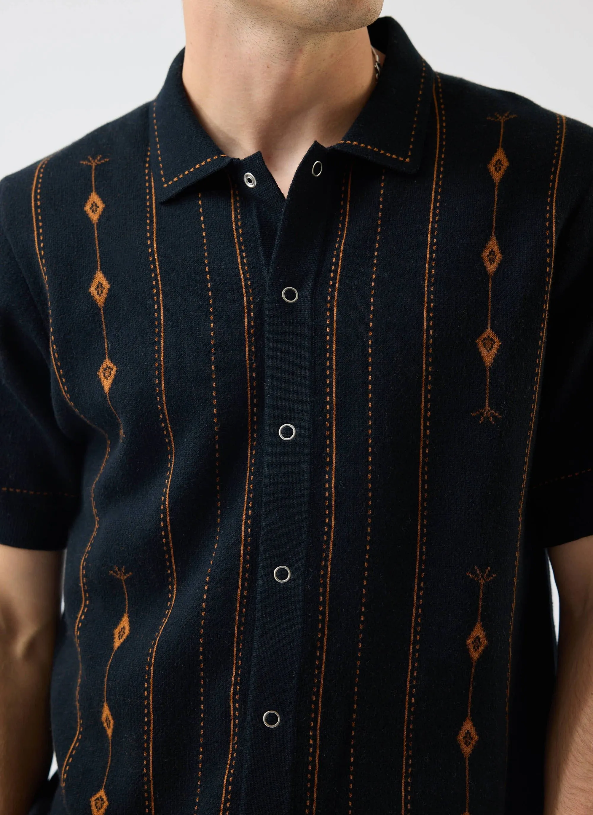 Folio Knitted Shirt | Cotton | Dark Navy sold by Percival product image thumbnail 3