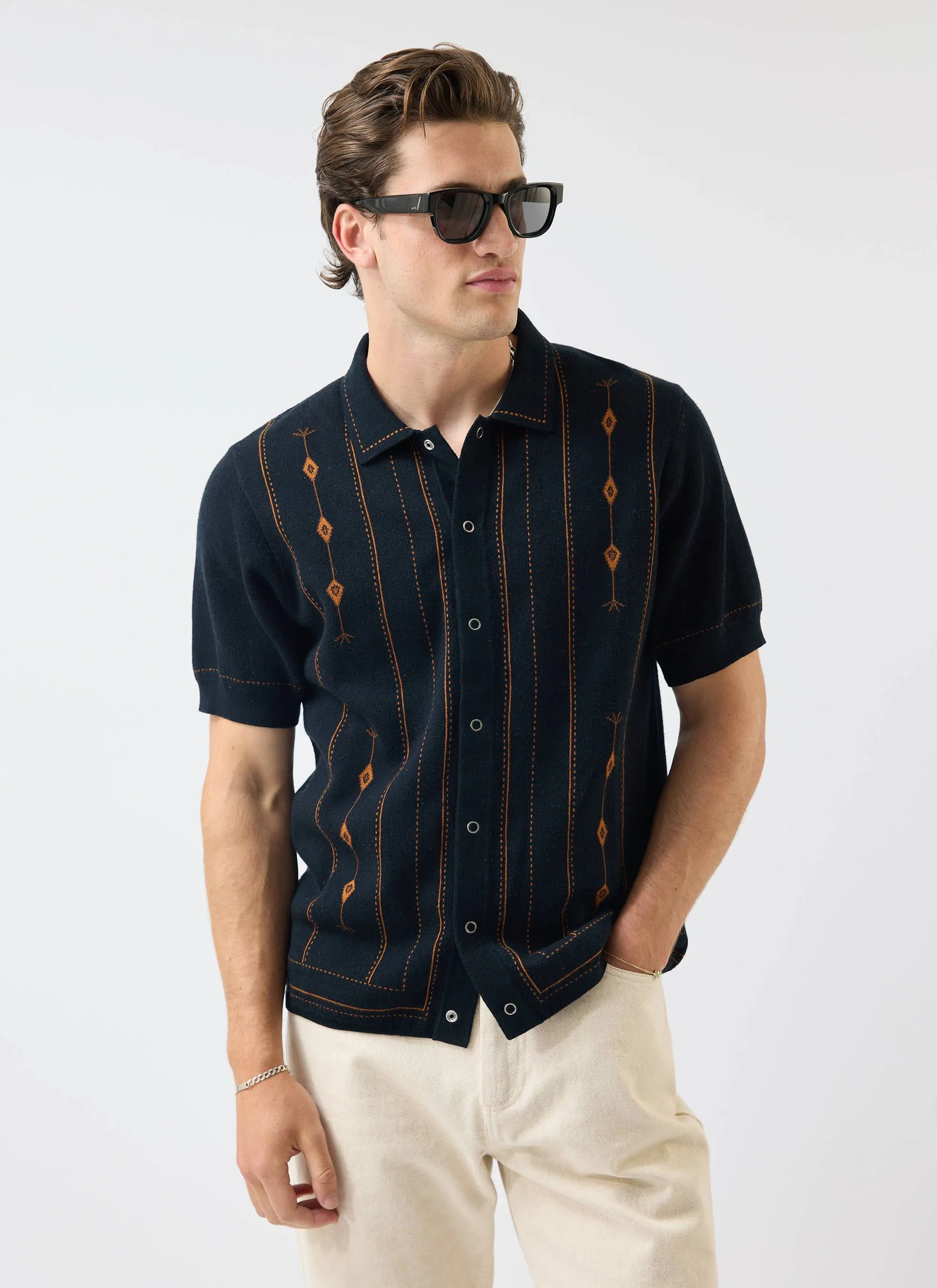 Folio Knitted Shirt | Cotton | Dark Navy sold by Percival product image thumbnail 4