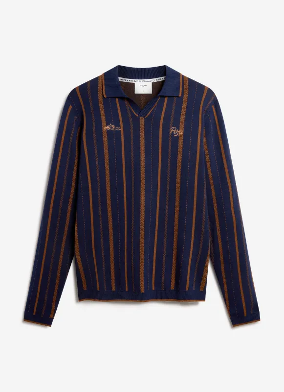 Citation Knitted Football Shirt | Cotton | Navy sold by Percival