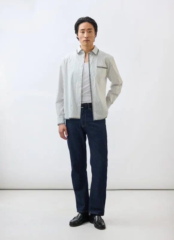 Index Stripe Pearce Shirt | Cotton | Cream made by Percival