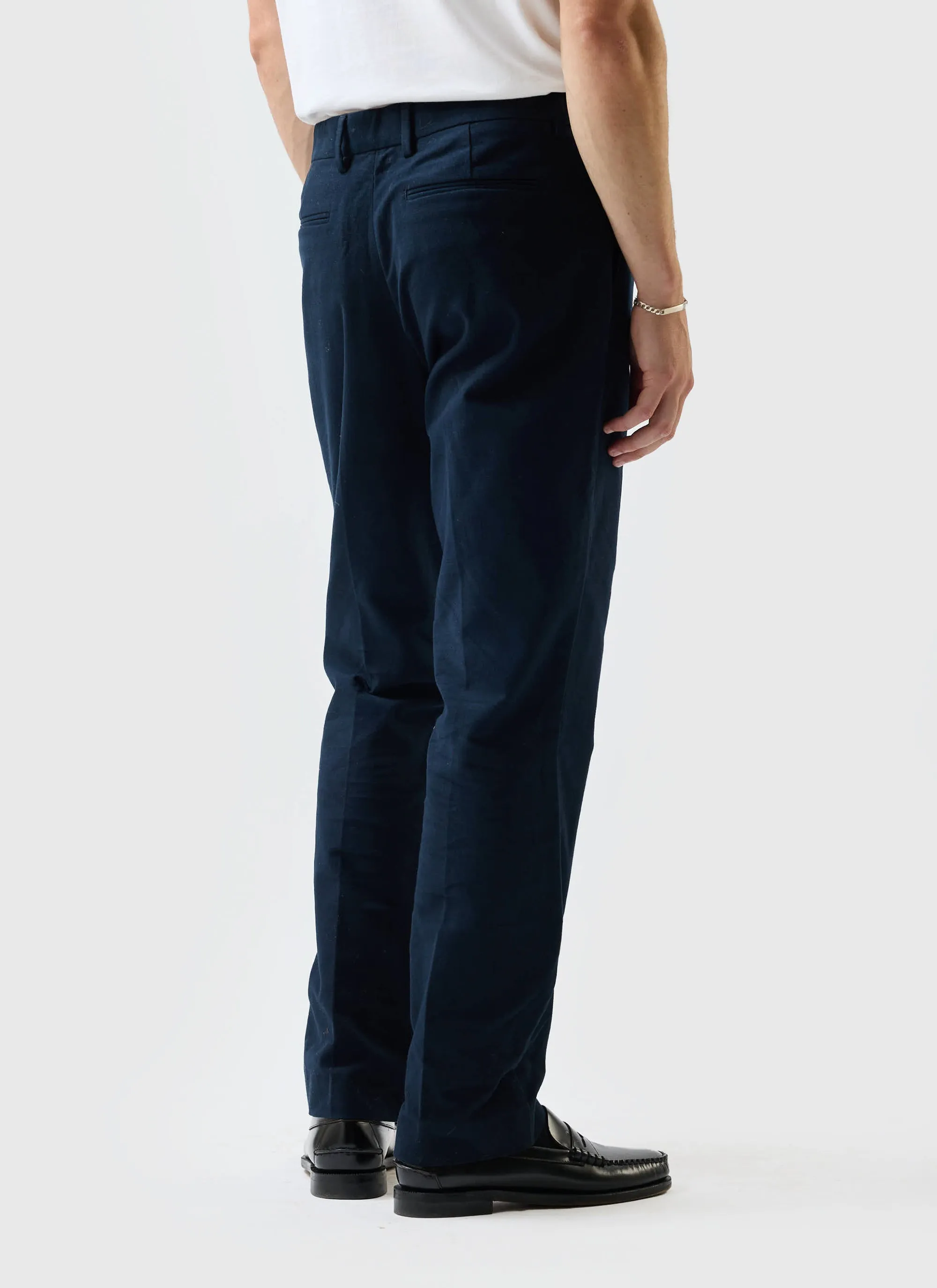 Tailored Moleskin Straight Leg Trousers | Navy sold by Percival product image thumbnail 5