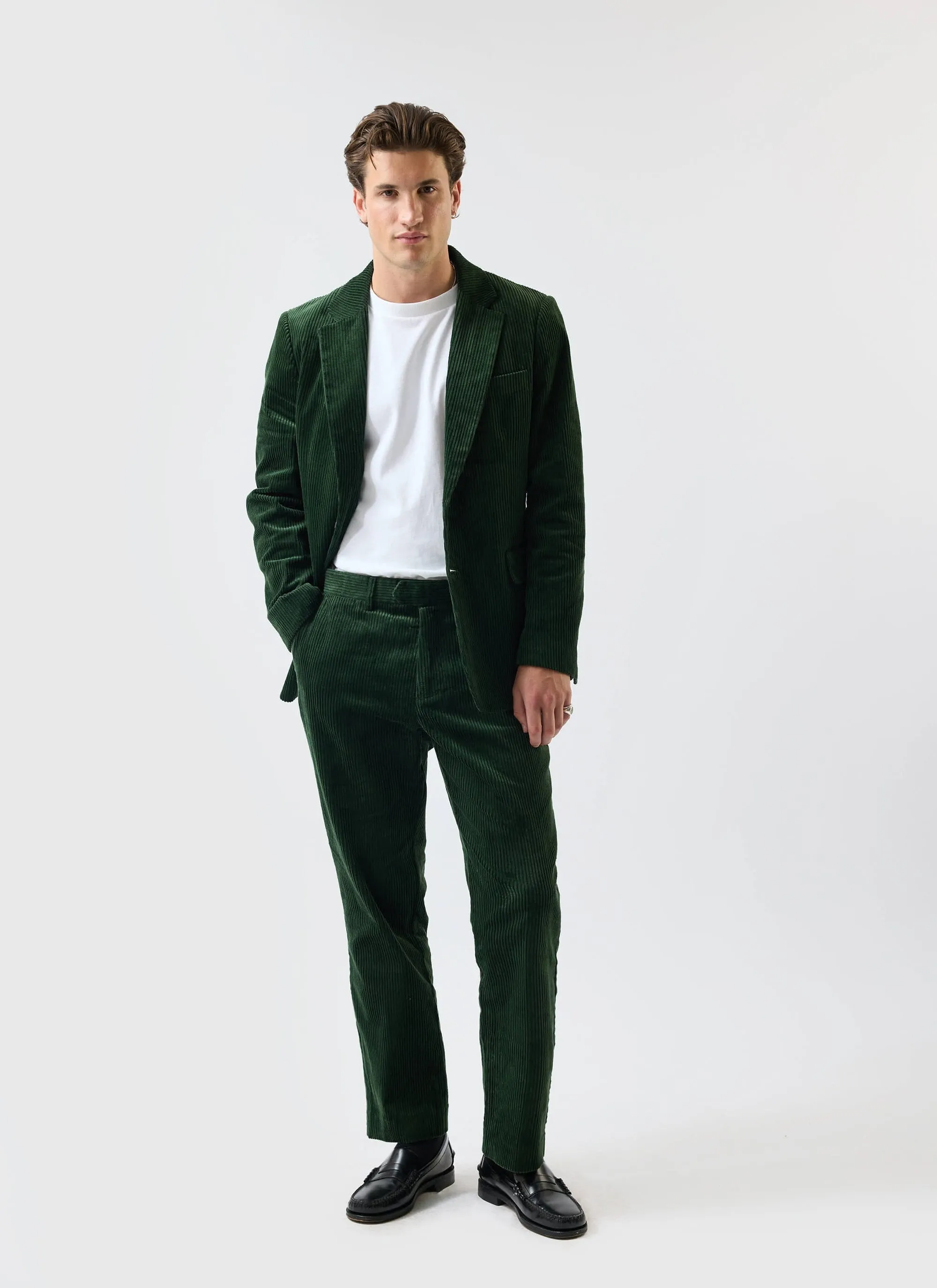 Tailored Blazer | Chunky Cord | Forest sold by Percival product image thumbnail 3