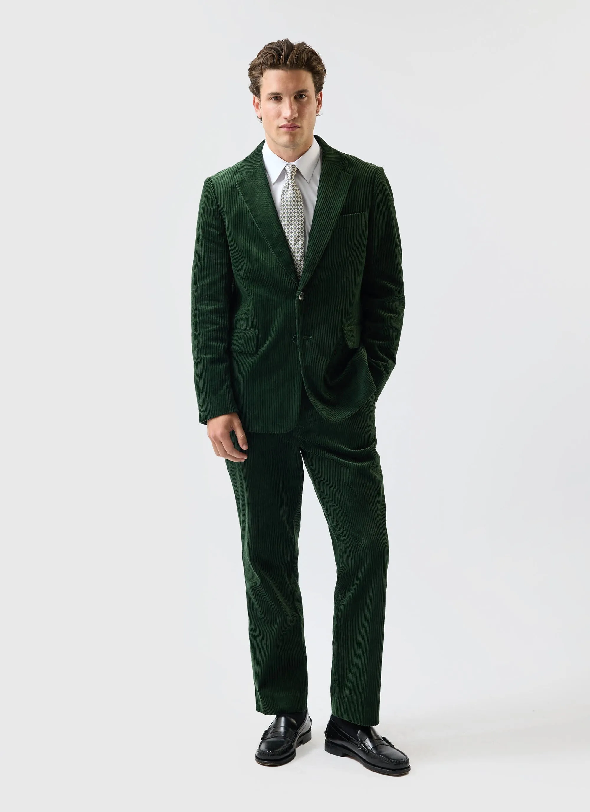 Tailored Blazer | Chunky Cord | Forest sold by Percival