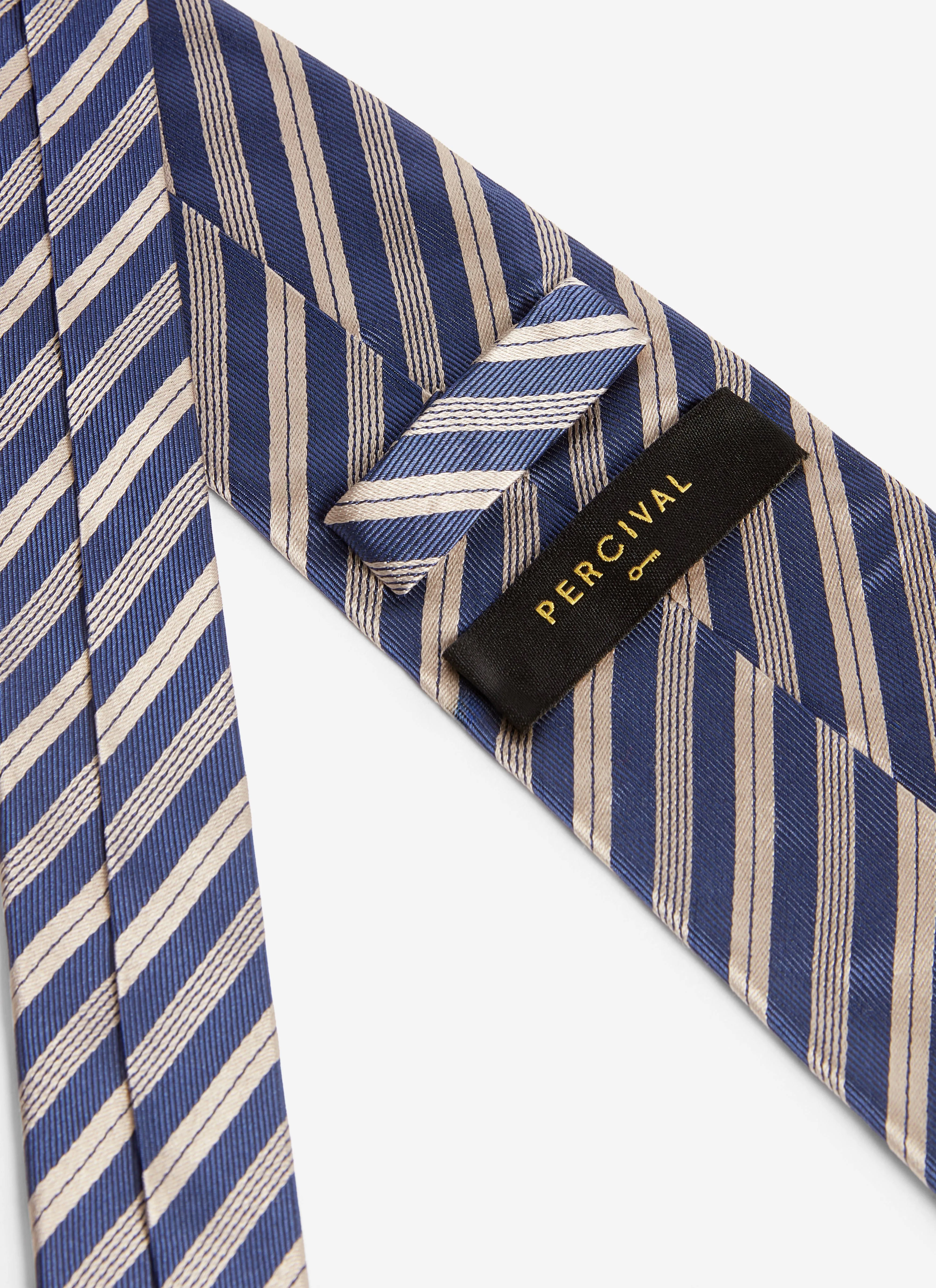 Micro Stripe Silk Tie | Burgundy sold by Percival product image thumbnail 3
