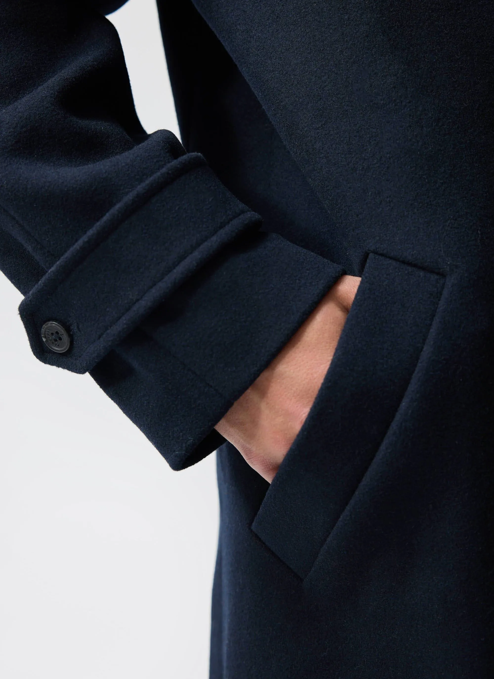 Men's Wool Car Coat | Navy sold by Percival product image thumbnail 5