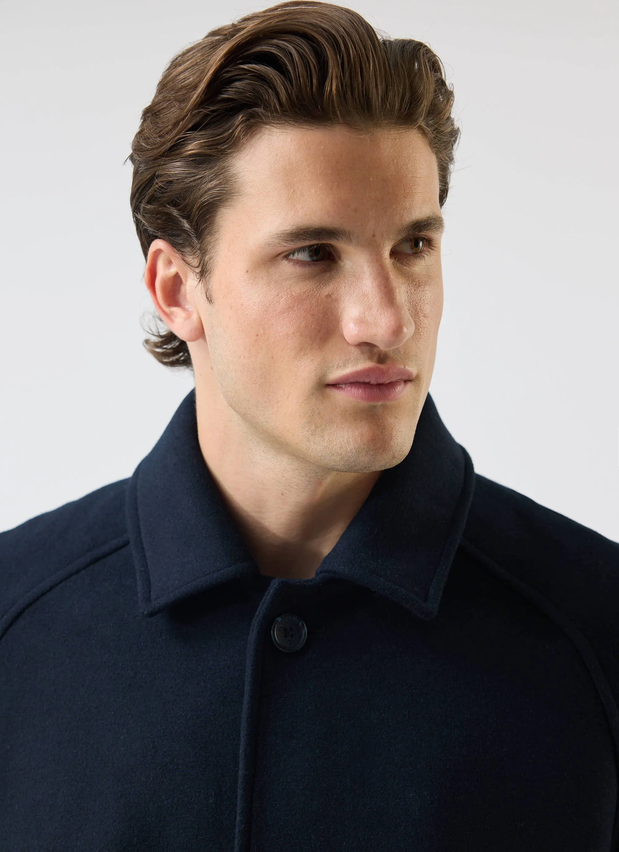 Men's Wool Car Coat | Navy sold by Percival product image thumbnail 3