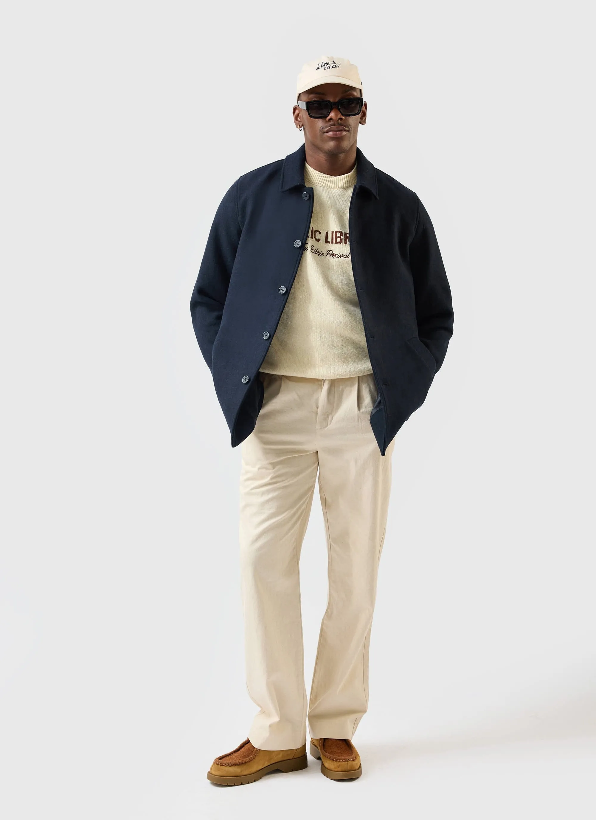 Peacoat | Melton Wool | Navy sold by Percival product image thumbnail 4