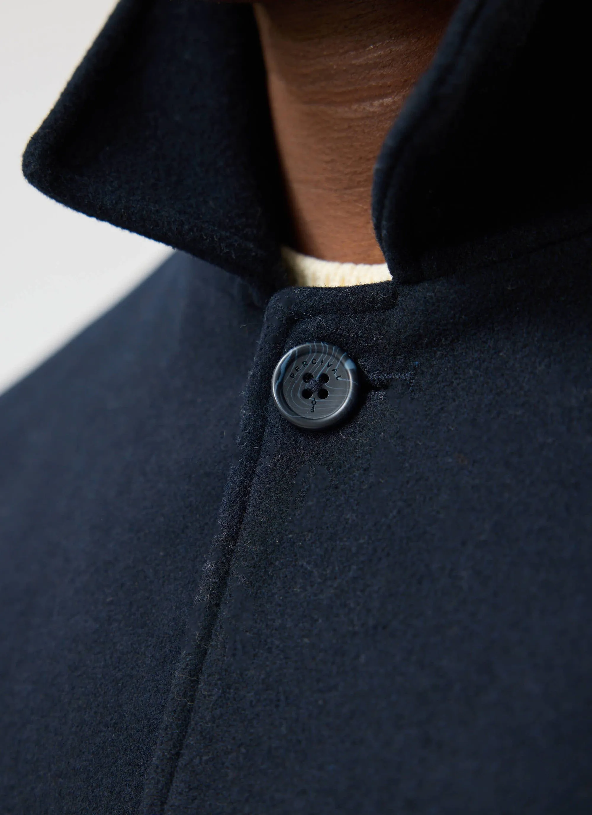 Peacoat | Melton Wool | Navy sold by Percival product image thumbnail 3