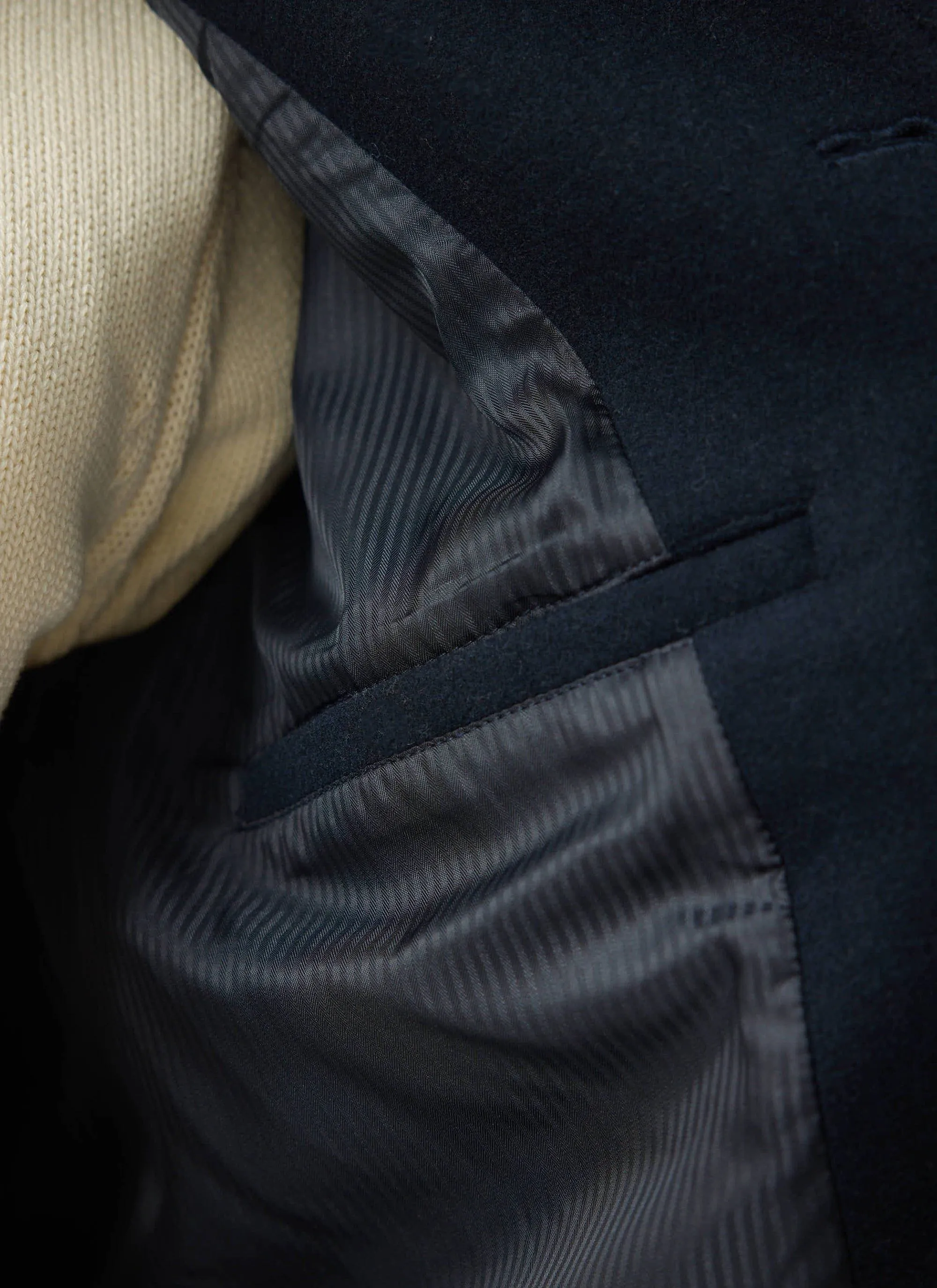 Peacoat | Melton Wool | Navy sold by Percival product image thumbnail 5
