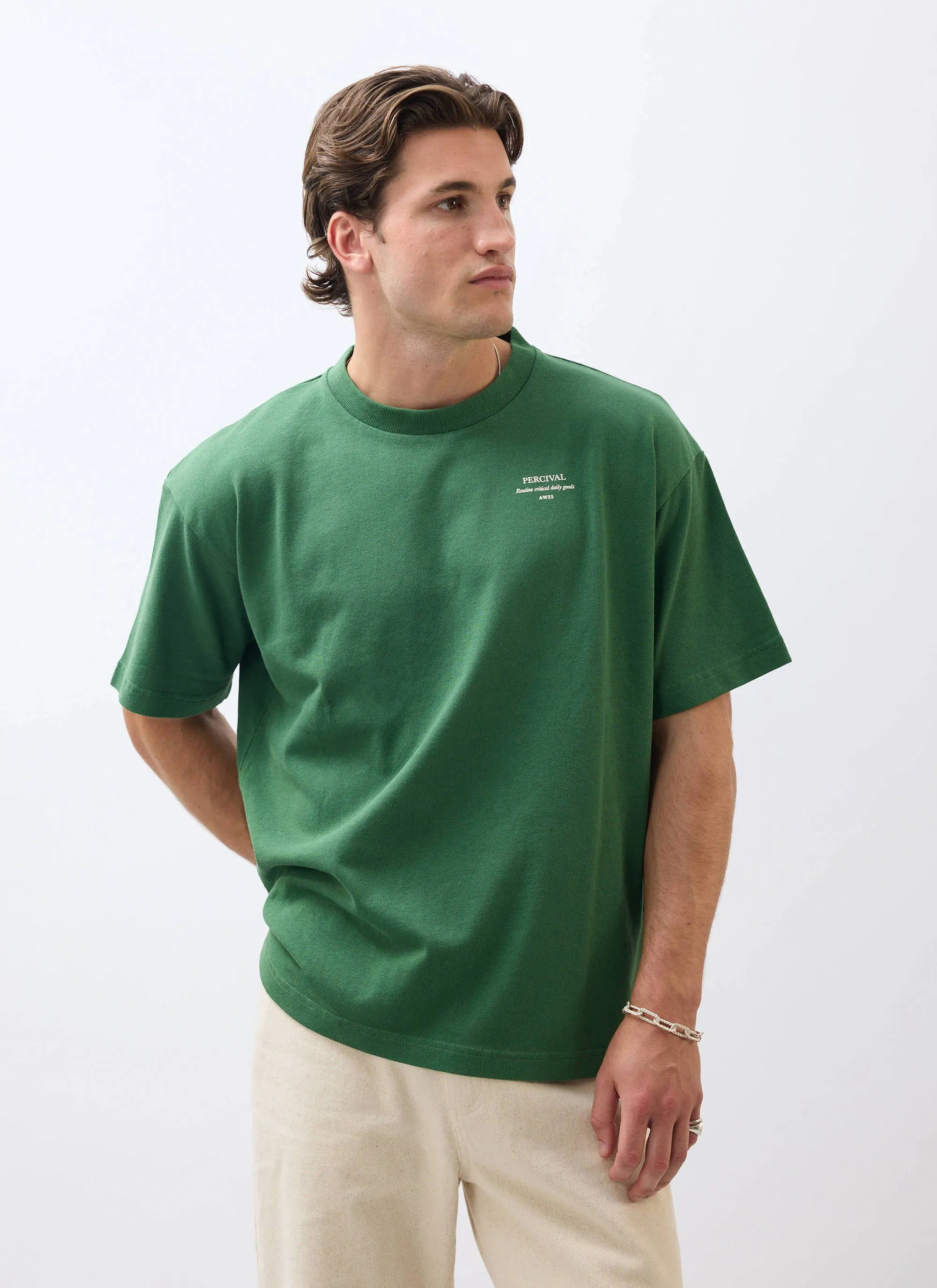 Wax Crayon Vase Oversized T Shirt | Organic Cotton | Forest sold by Percival product image thumbnail 4