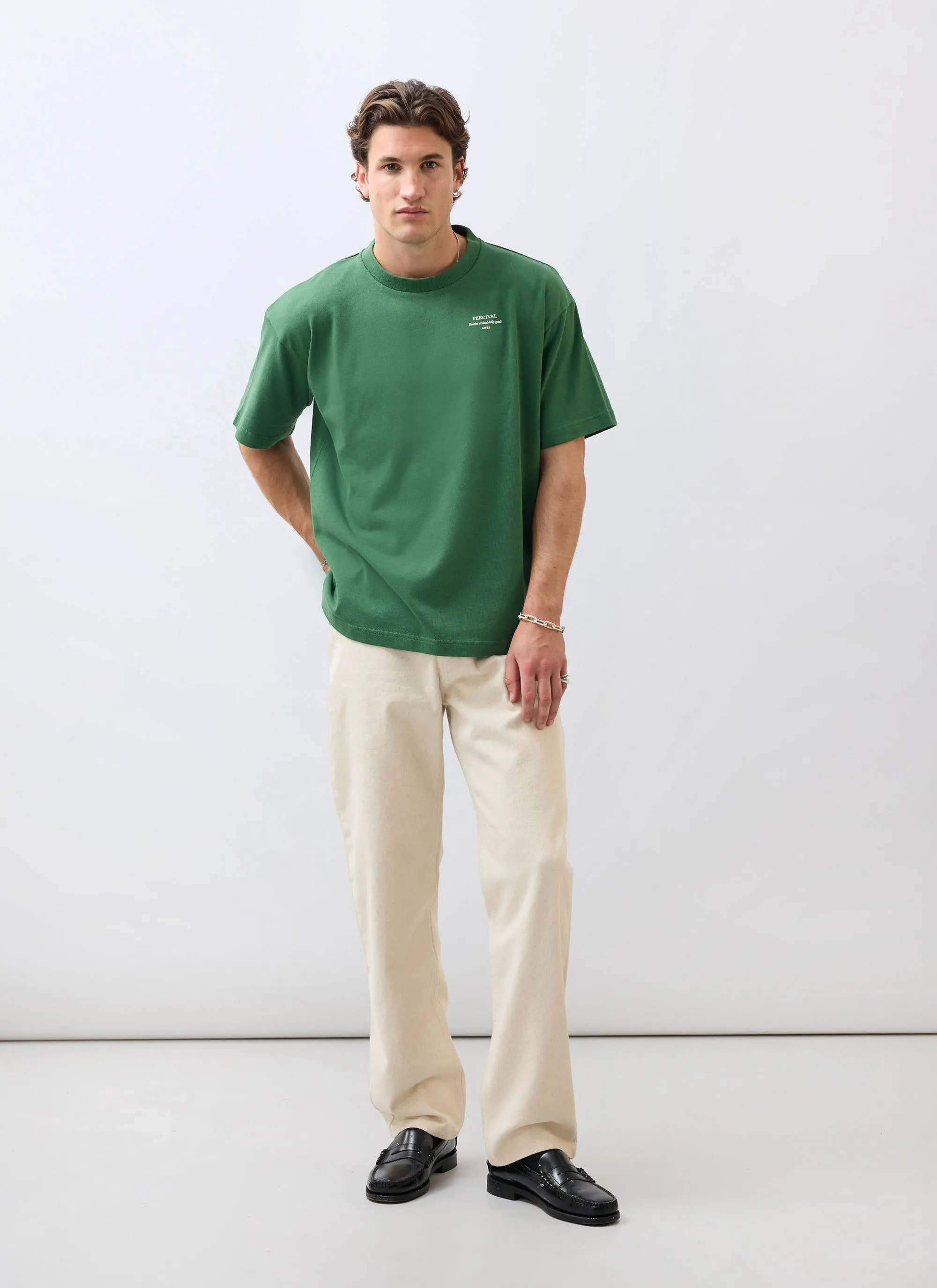 Wax Crayon Vase Oversized T Shirt | Organic Cotton | Forest sold by Percival product image thumbnail 3