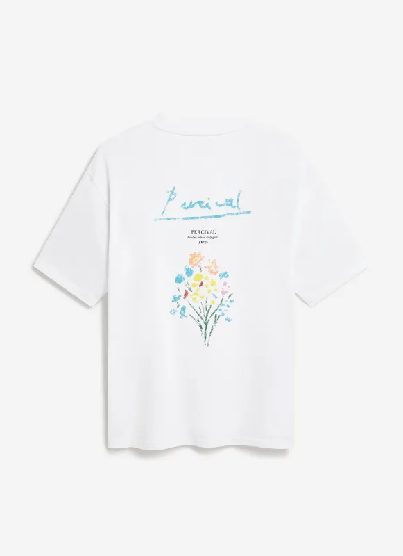 Wax Crayon Bouquet Oversized T Shirt | Organic Cotton | White sold by Percival