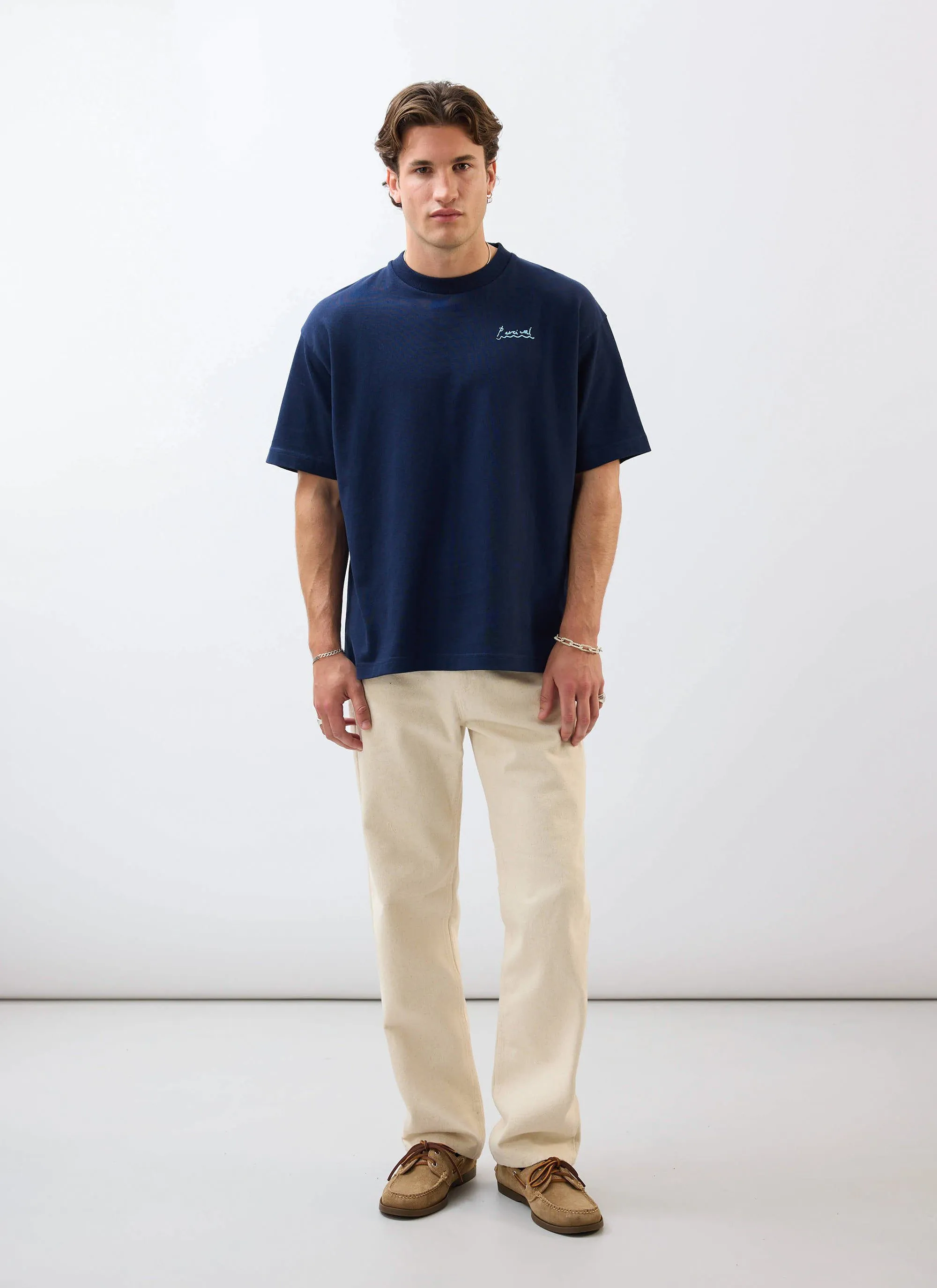 Amor Oversized T Shirt | Organic Cotton | Navy sold by Percival product image thumbnail 2