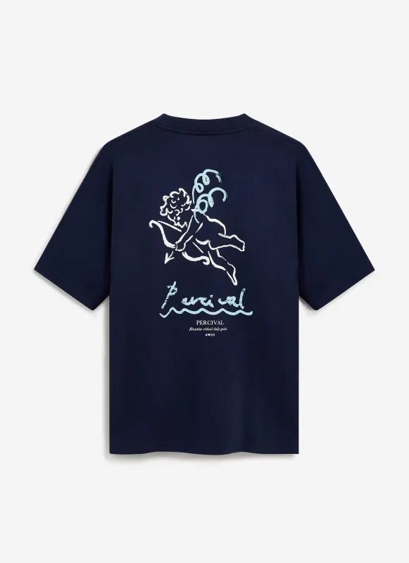 Amor Oversized T Shirt | Organic Cotton | Navy sold by Percival