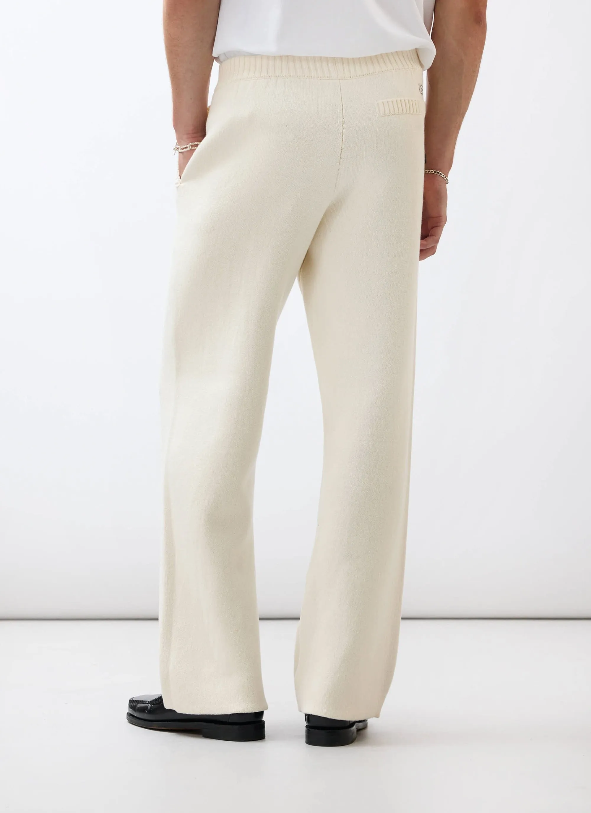 Chronicle Knitted Straight Leg Trackpant | Cotton | Ecru sold by Percival product image thumbnail 5