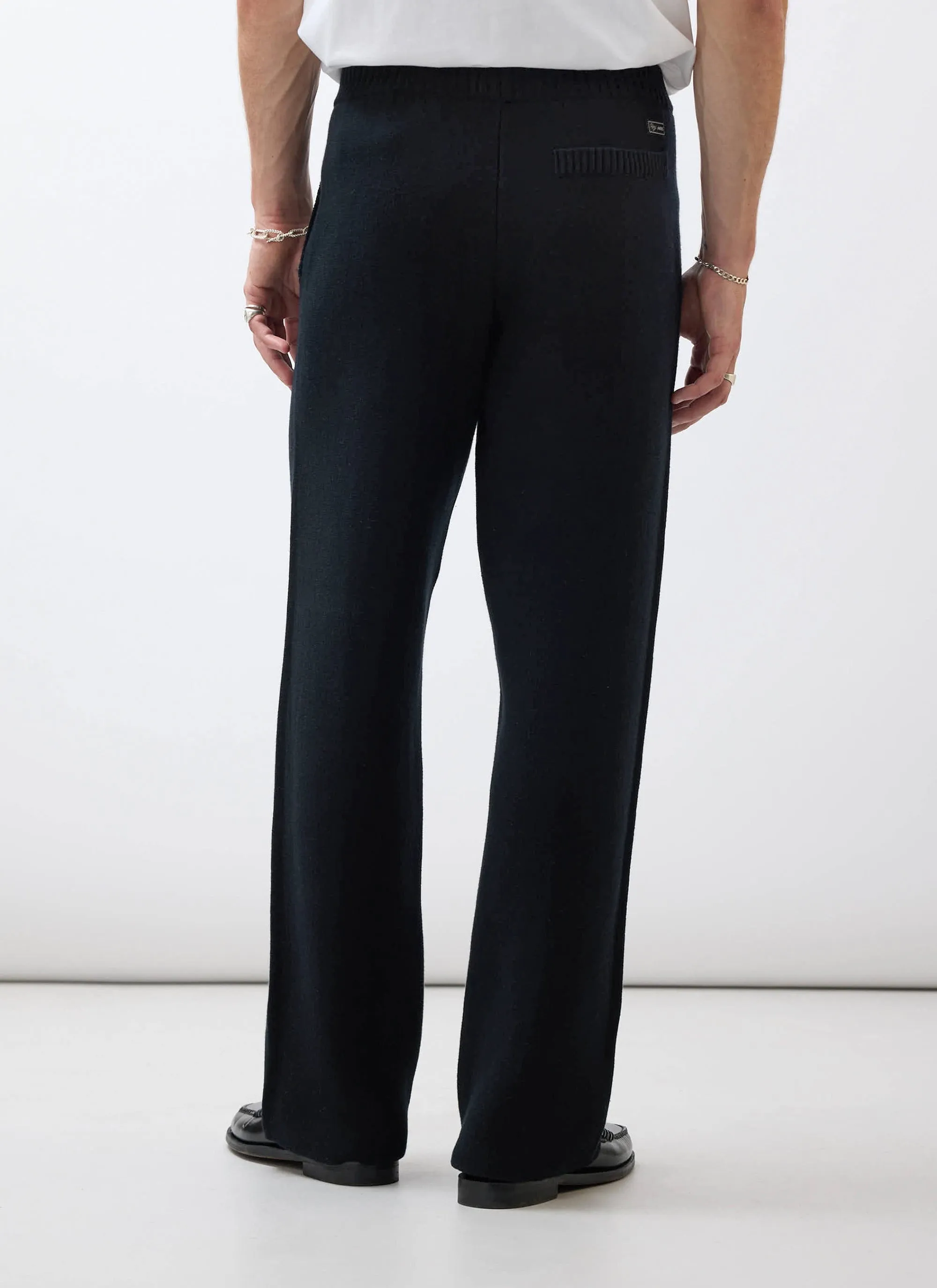 Chronicle Knitted Straight Leg Trackpant | Cotton | Black sold by Percival product image thumbnail 5