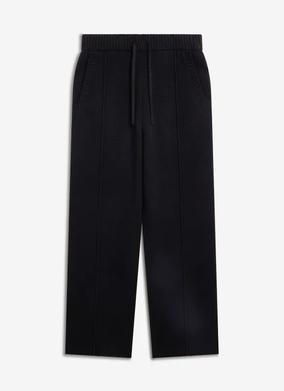 Chronicle Knitted Straight Leg Trackpant | Cotton | Black sold by Percival