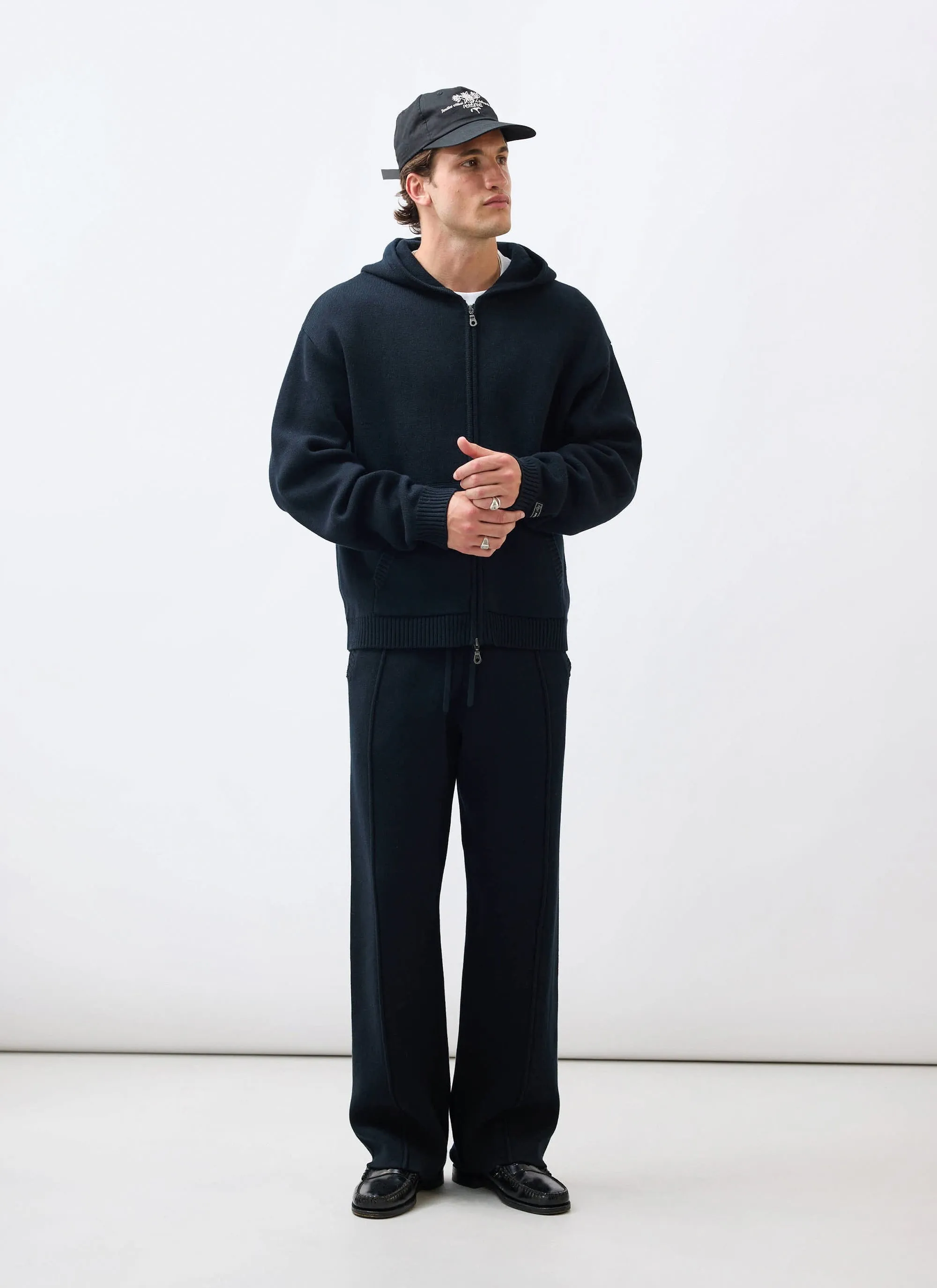 Chronicle Knitted Straight Leg Trackpant | Cotton | Black sold by Percival product image thumbnail 2