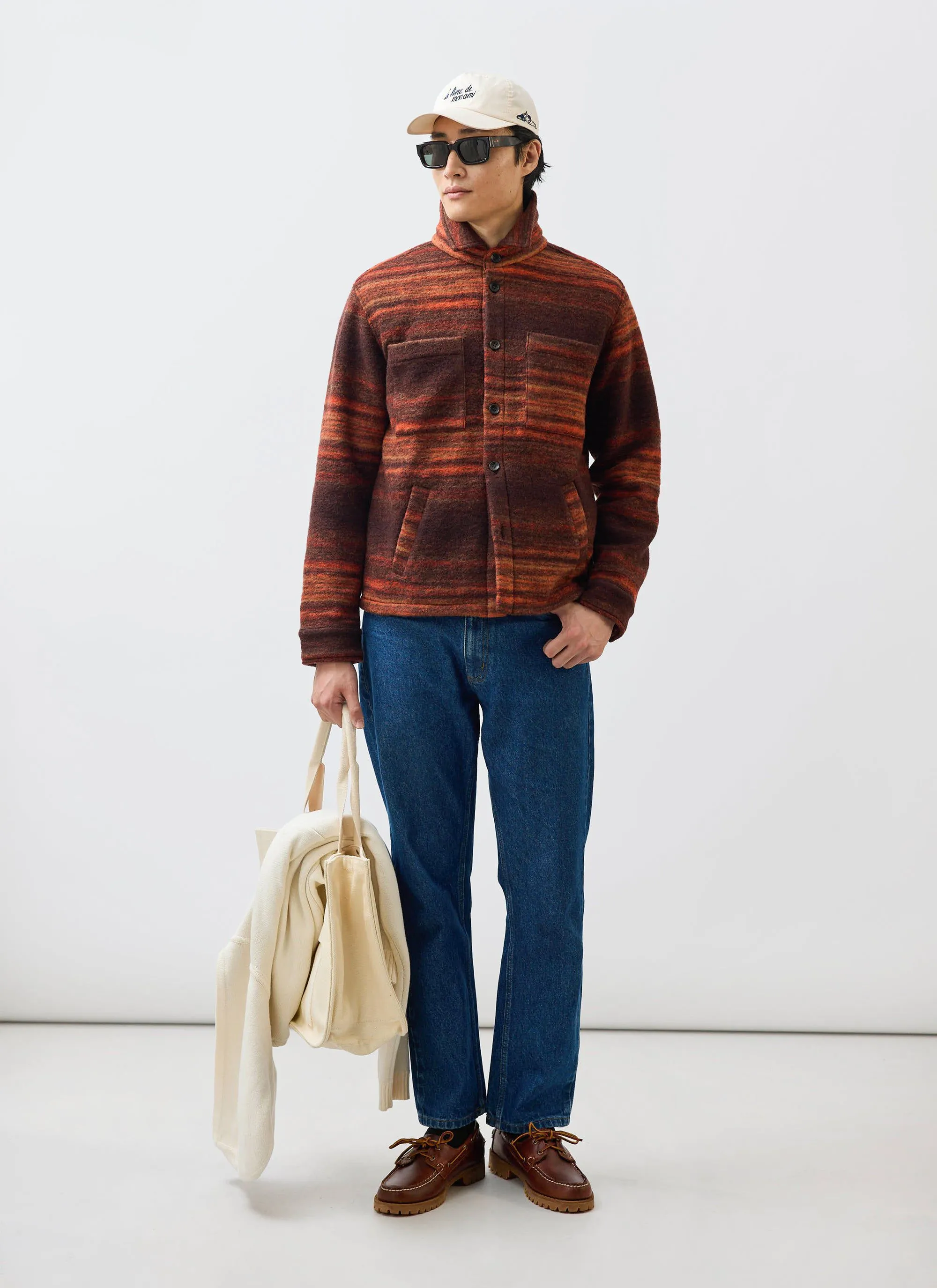 Mississippi Jacquard Overshirt | Boiled Wool | Multi sold by Percival product image thumbnail 2
