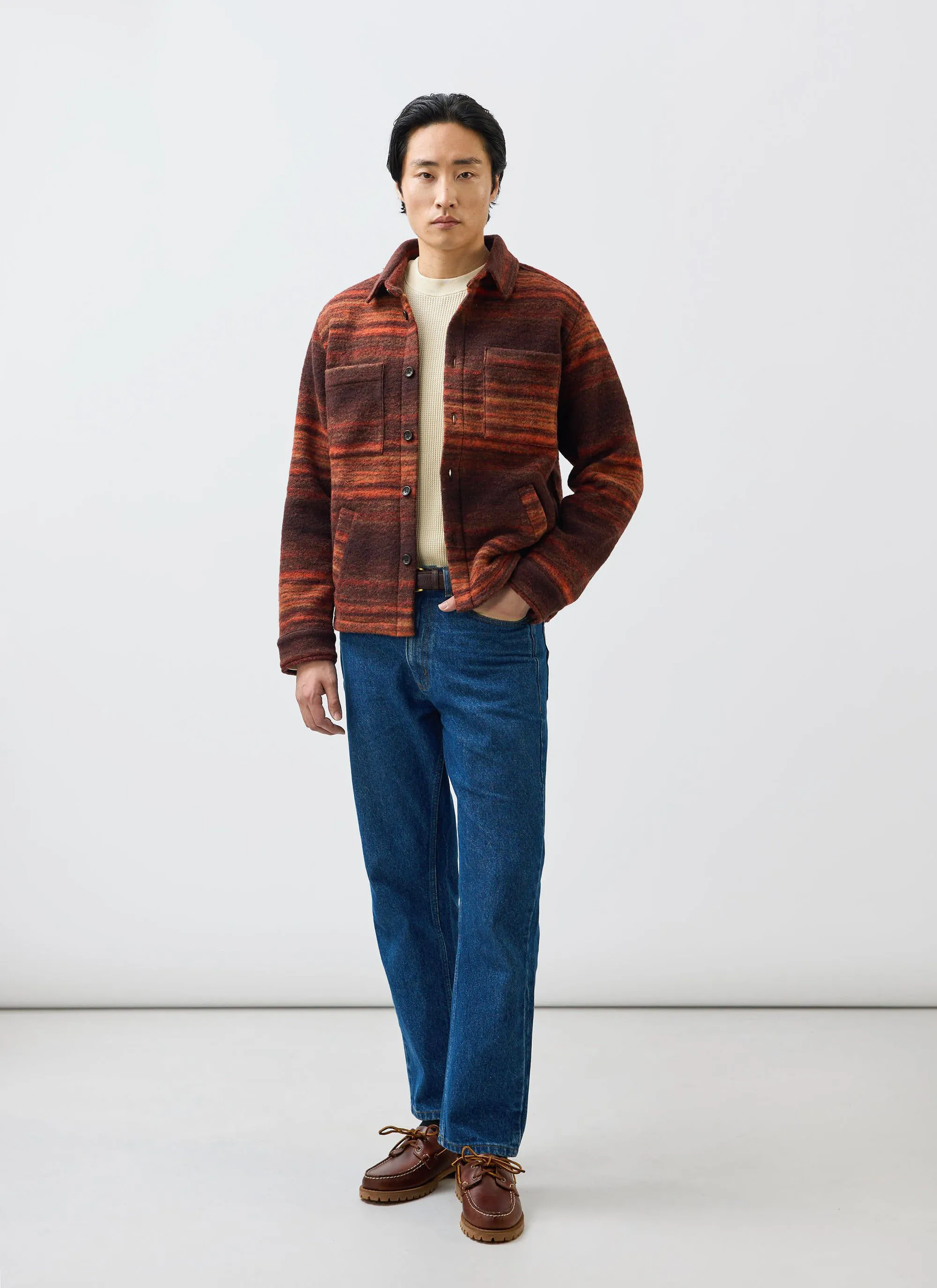 Mississippi Jacquard Overshirt | Boiled Wool | Multi sold by Percival product image thumbnail 5