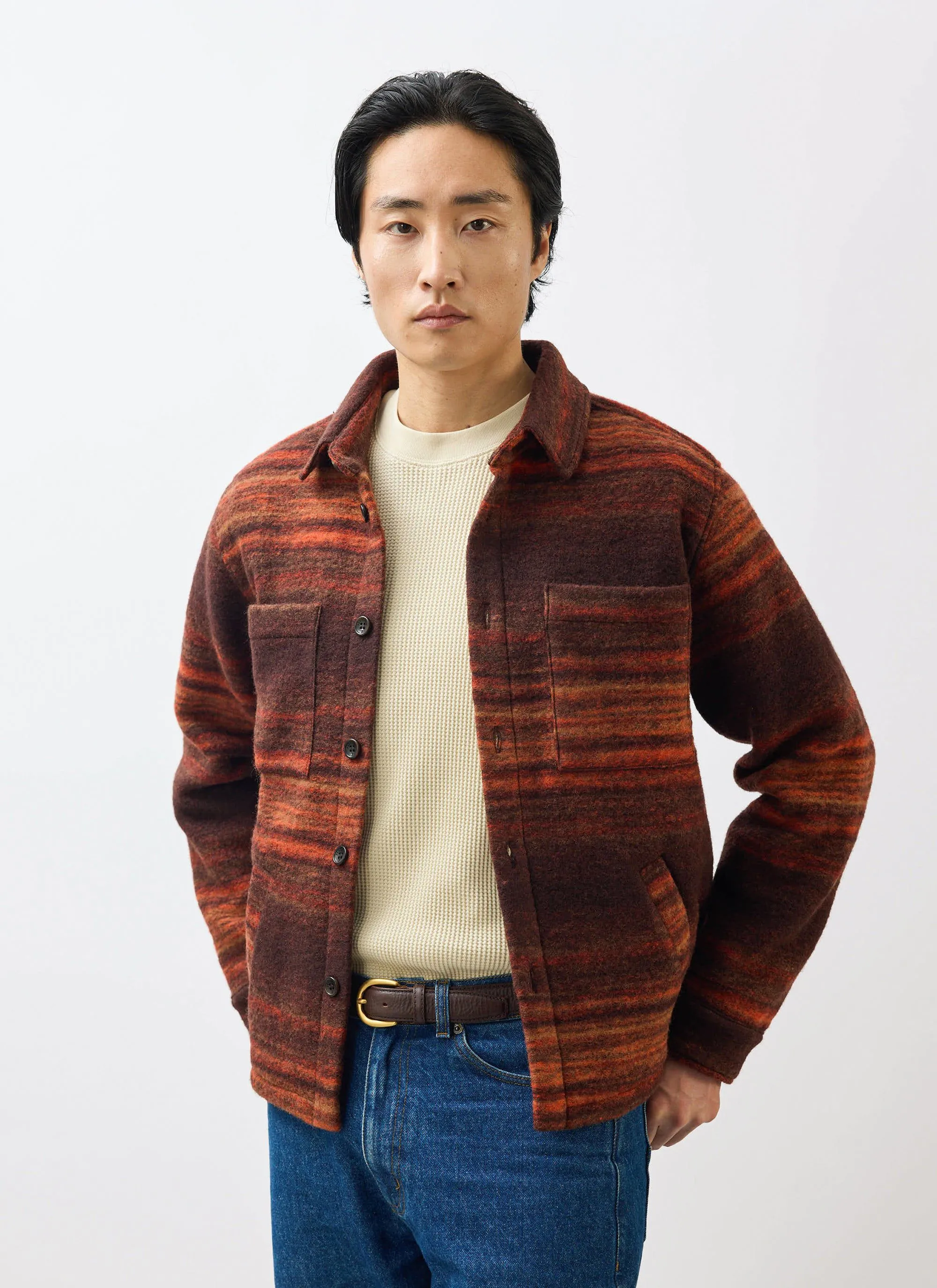 Mississippi Jacquard Overshirt | Boiled Wool | Multi sold by Percival product image thumbnail 3