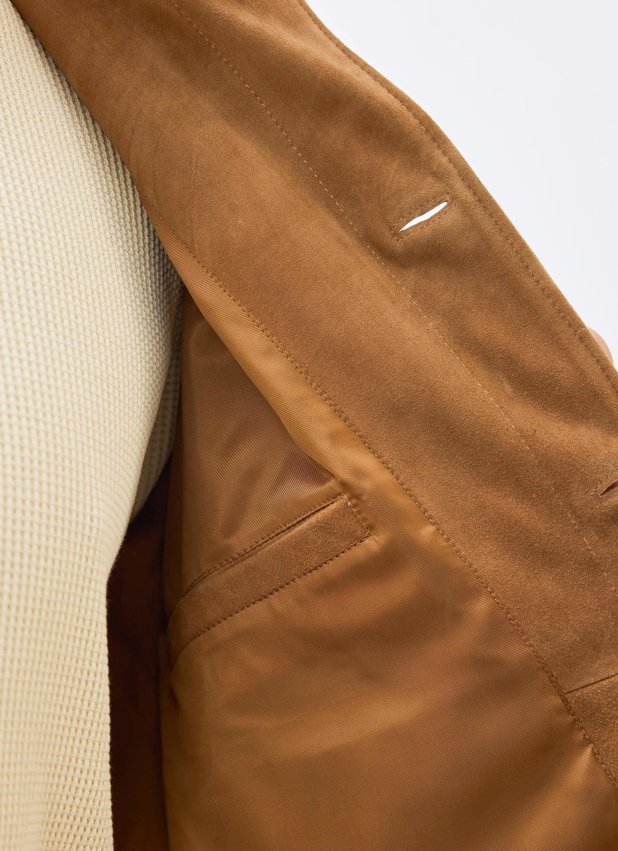 Afterward Suede Chore Jacket | Tan sold by Percival product image thumbnail 4