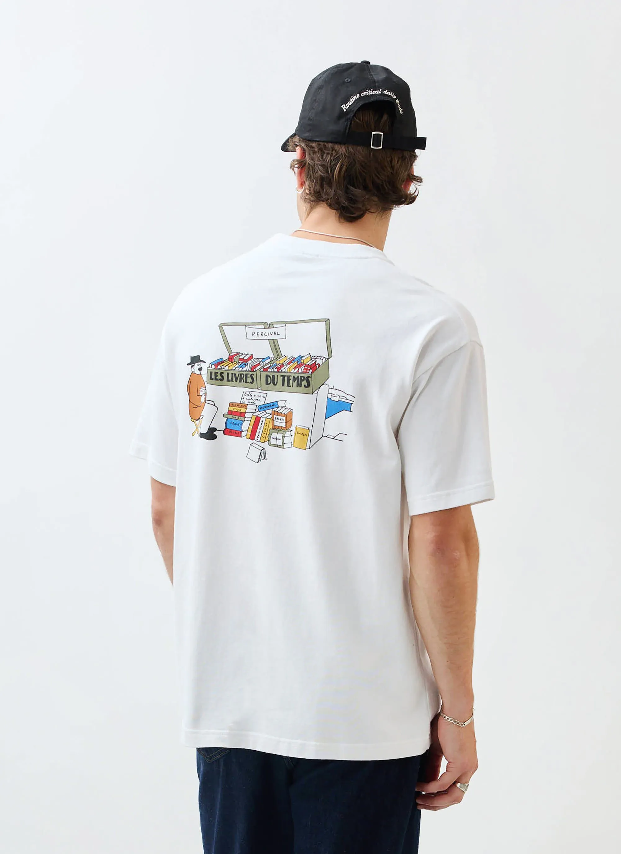Du Temps Oversized T Shirt | Cotton | White sold by Percival product image thumbnail 4