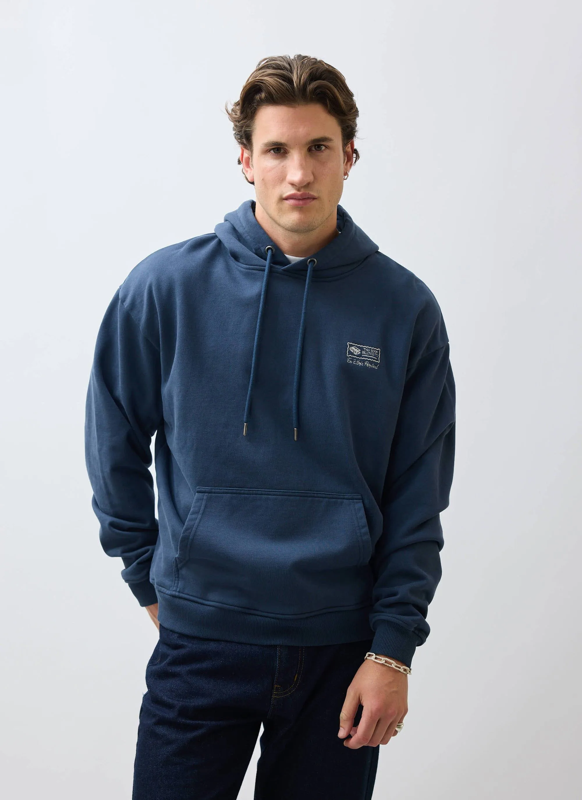 This Book Belongs To Hoodie | Cotton | Navy sold by Percival product image thumbnail 3
