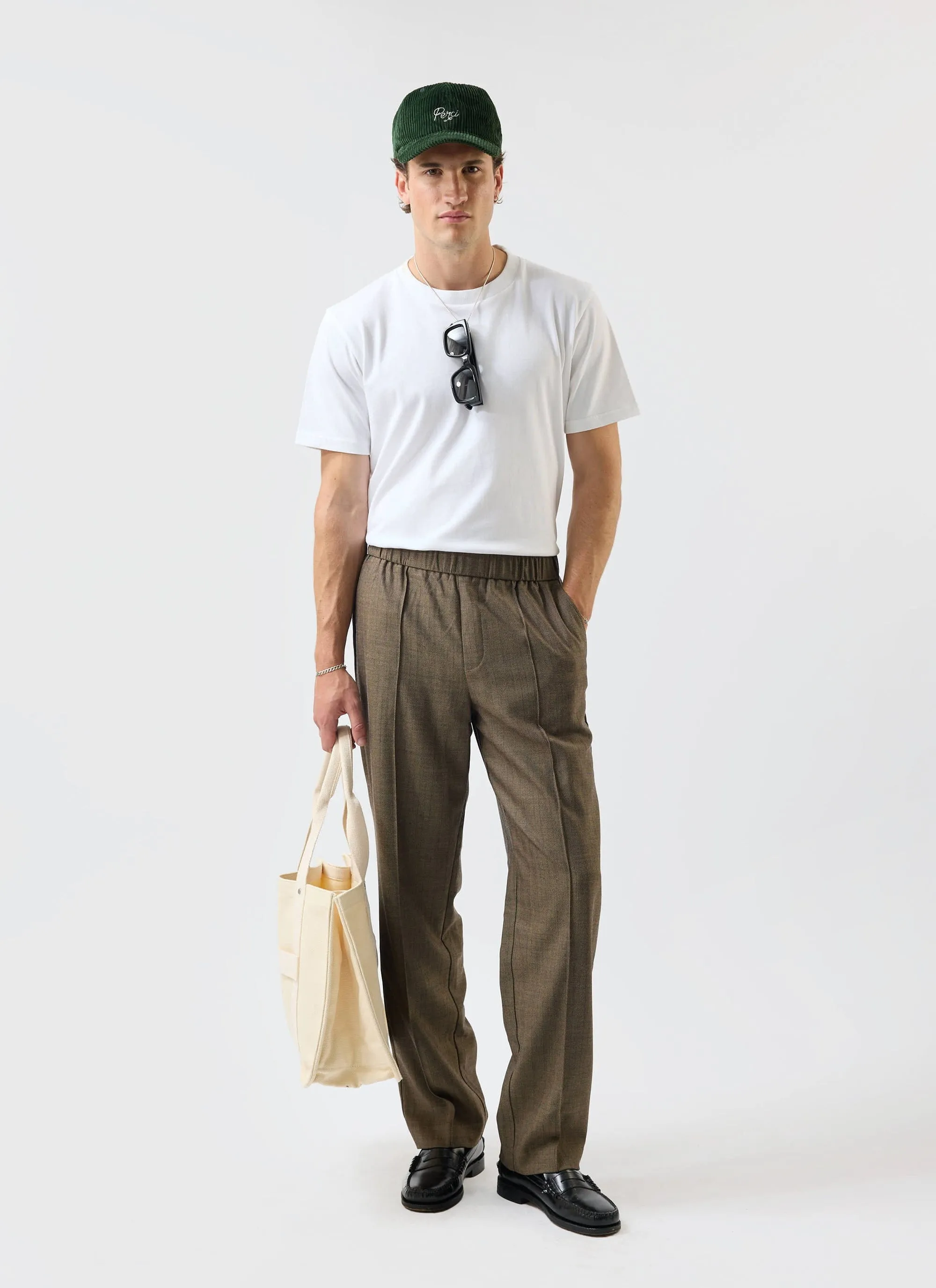 Grounds Relaxed Trousers | Herringbone Wool | Oak sold by Percival product image thumbnail 2
