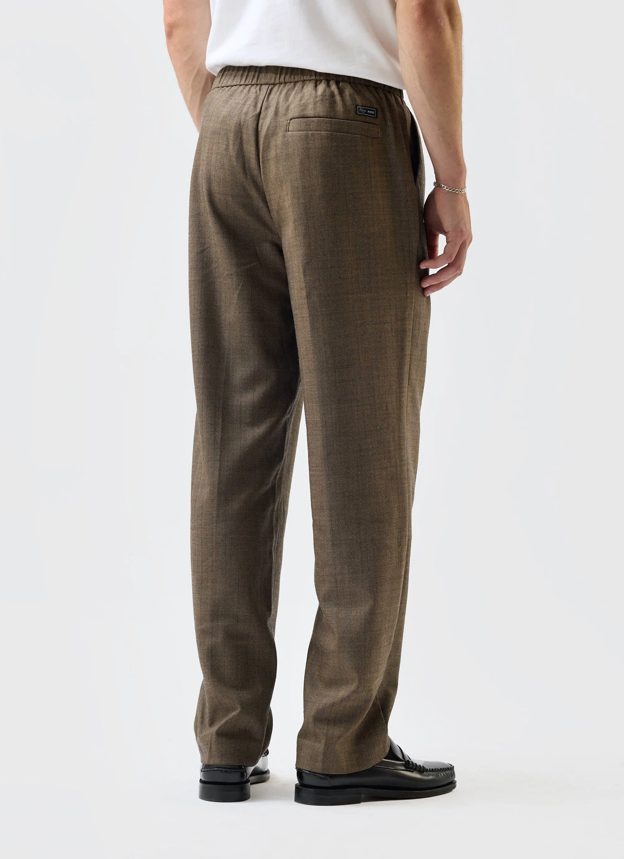 Grounds Relaxed Trousers | Herringbone Wool | Oak sold by Percival product image thumbnail 5