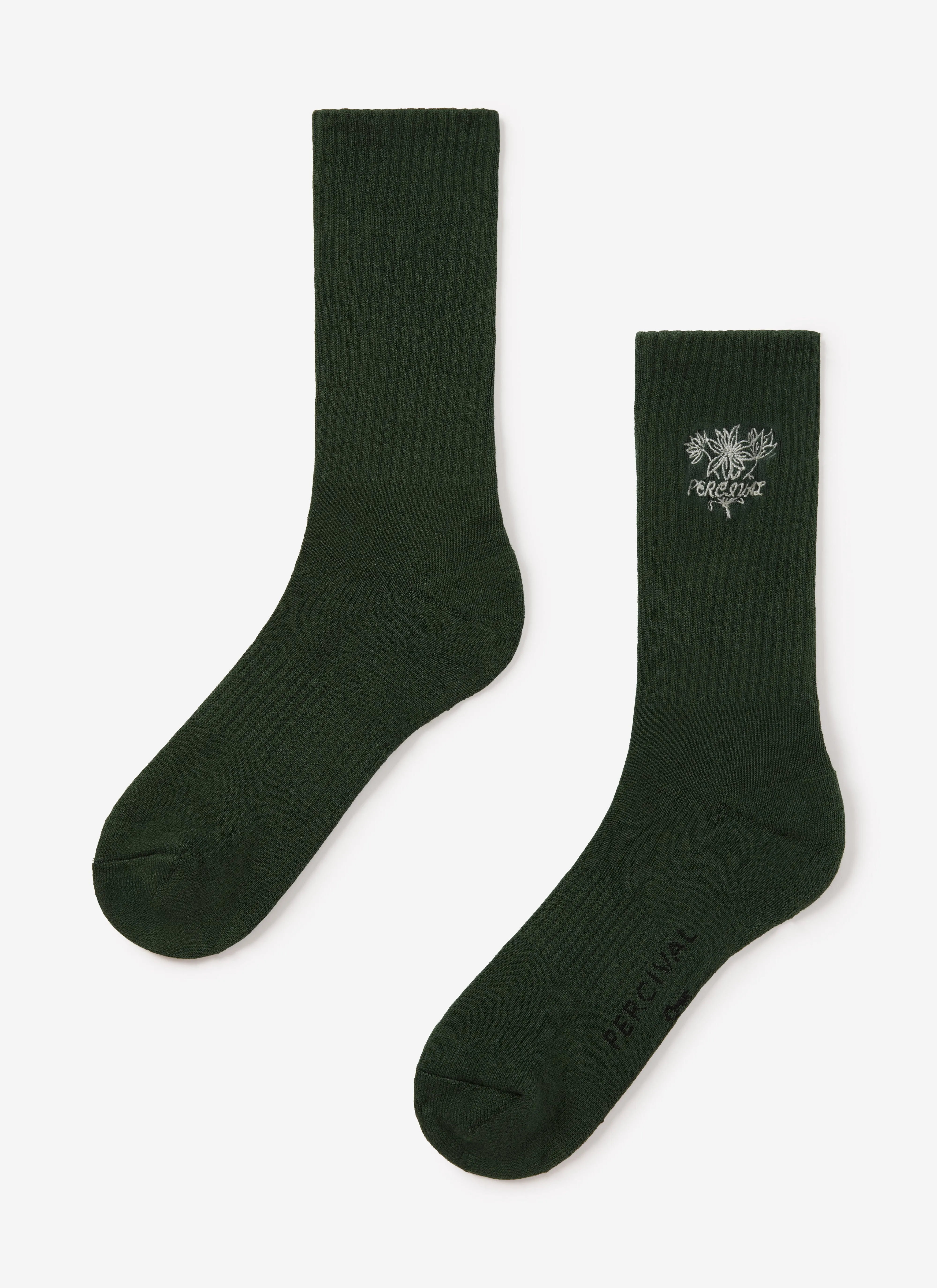 Floral Embroidered Socks | Forest sold by Percival product image thumbnail 2