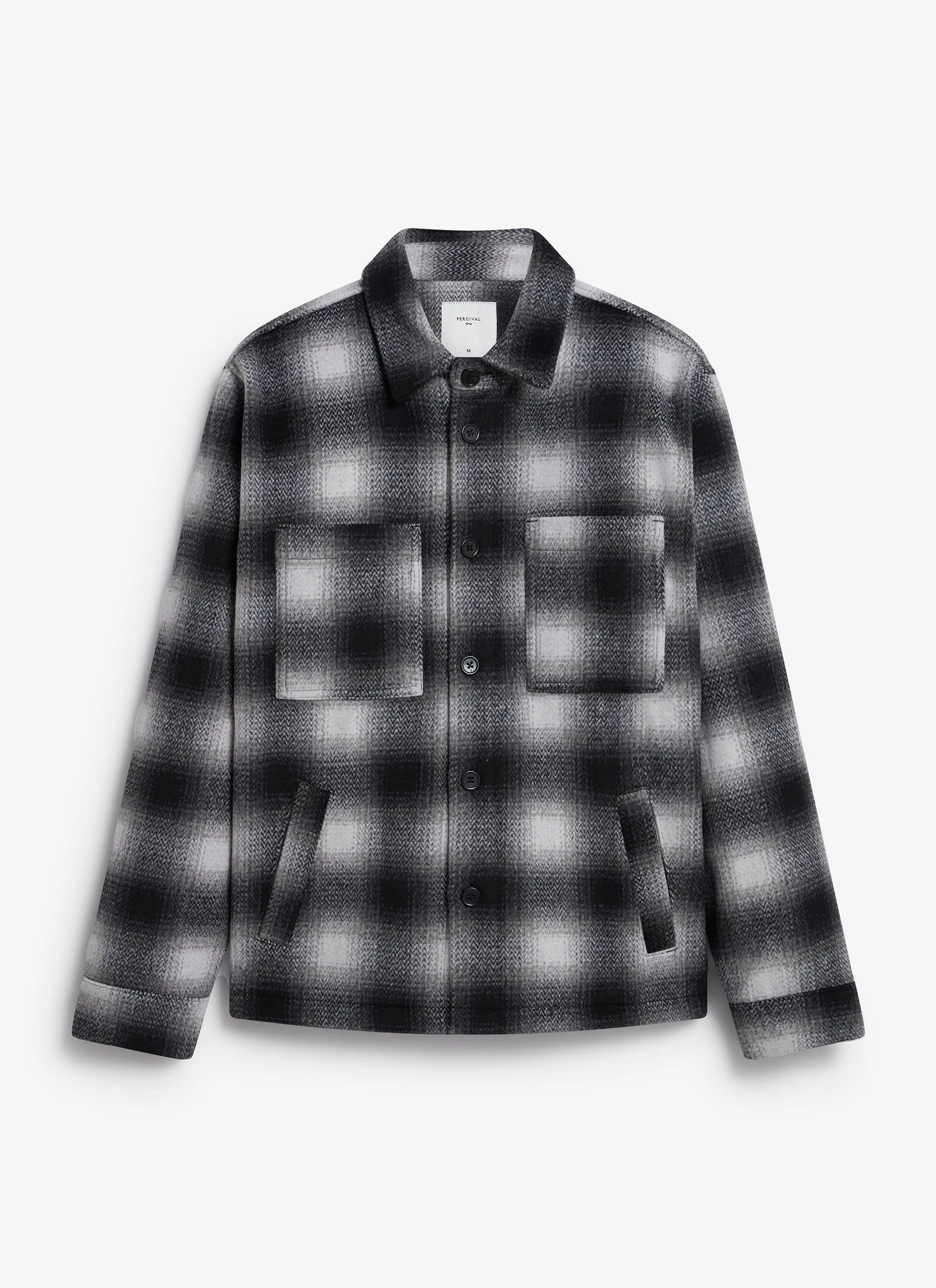 Check Overshirt | Grey sold by Percival