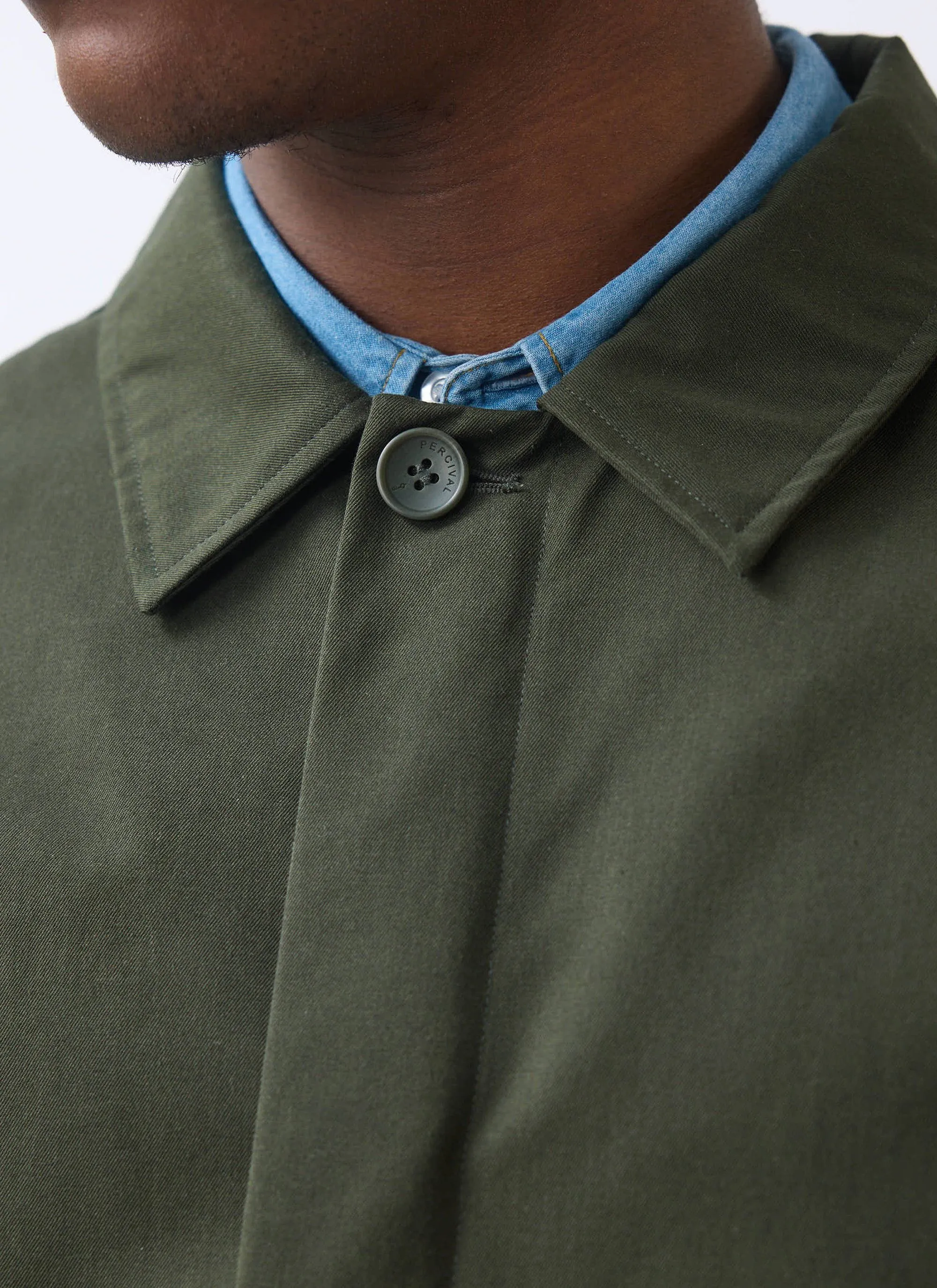 Greyson Long Trench Coat | Waterproof | Forest with Olive sold by Percival product image thumbnail 2