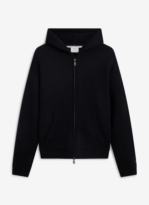 Chronicle Knitted Hoodie | Cotton | Black sold by Percival