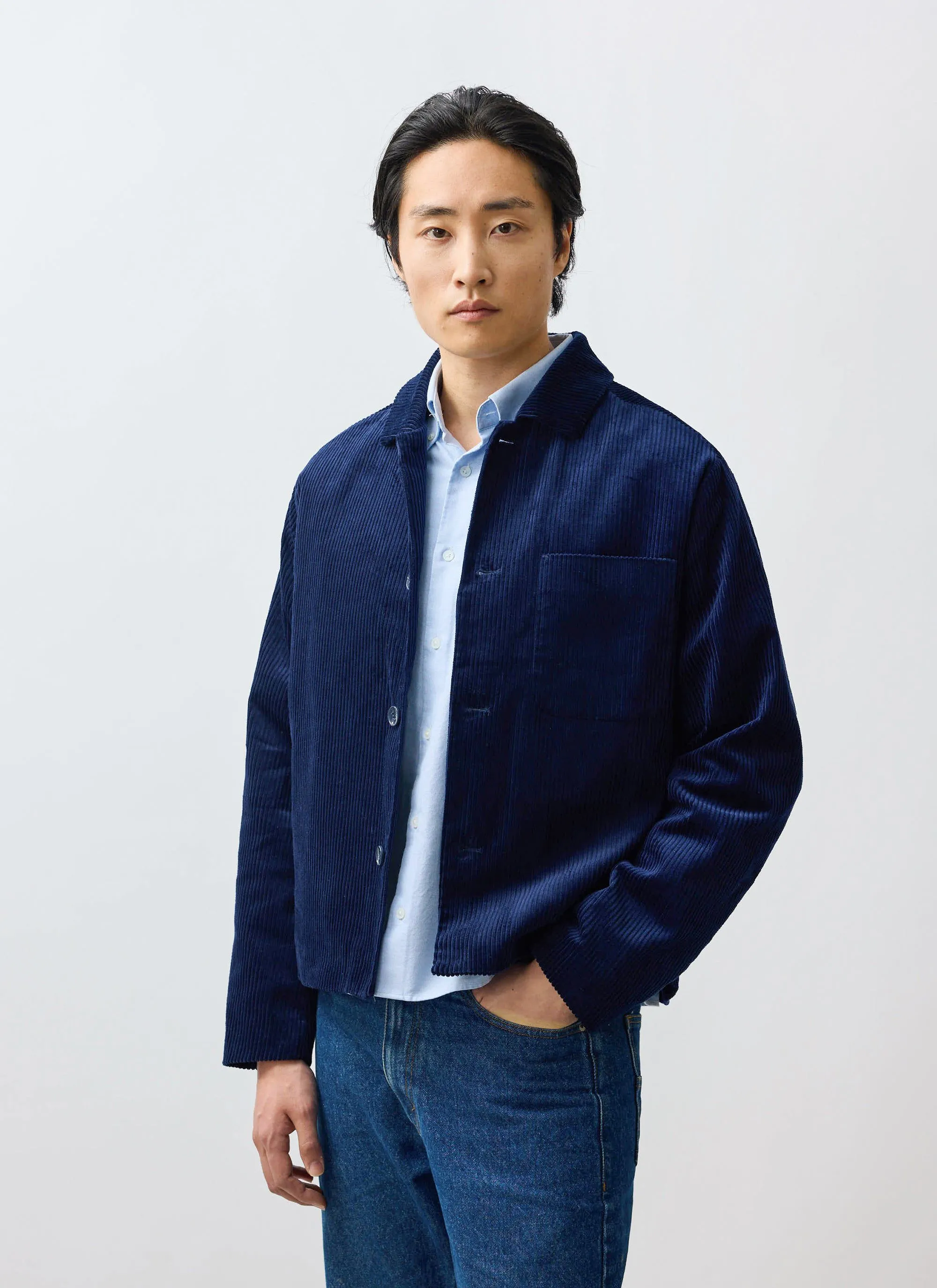 Cord Overshirt | Navy sold by Percival product image thumbnail 3