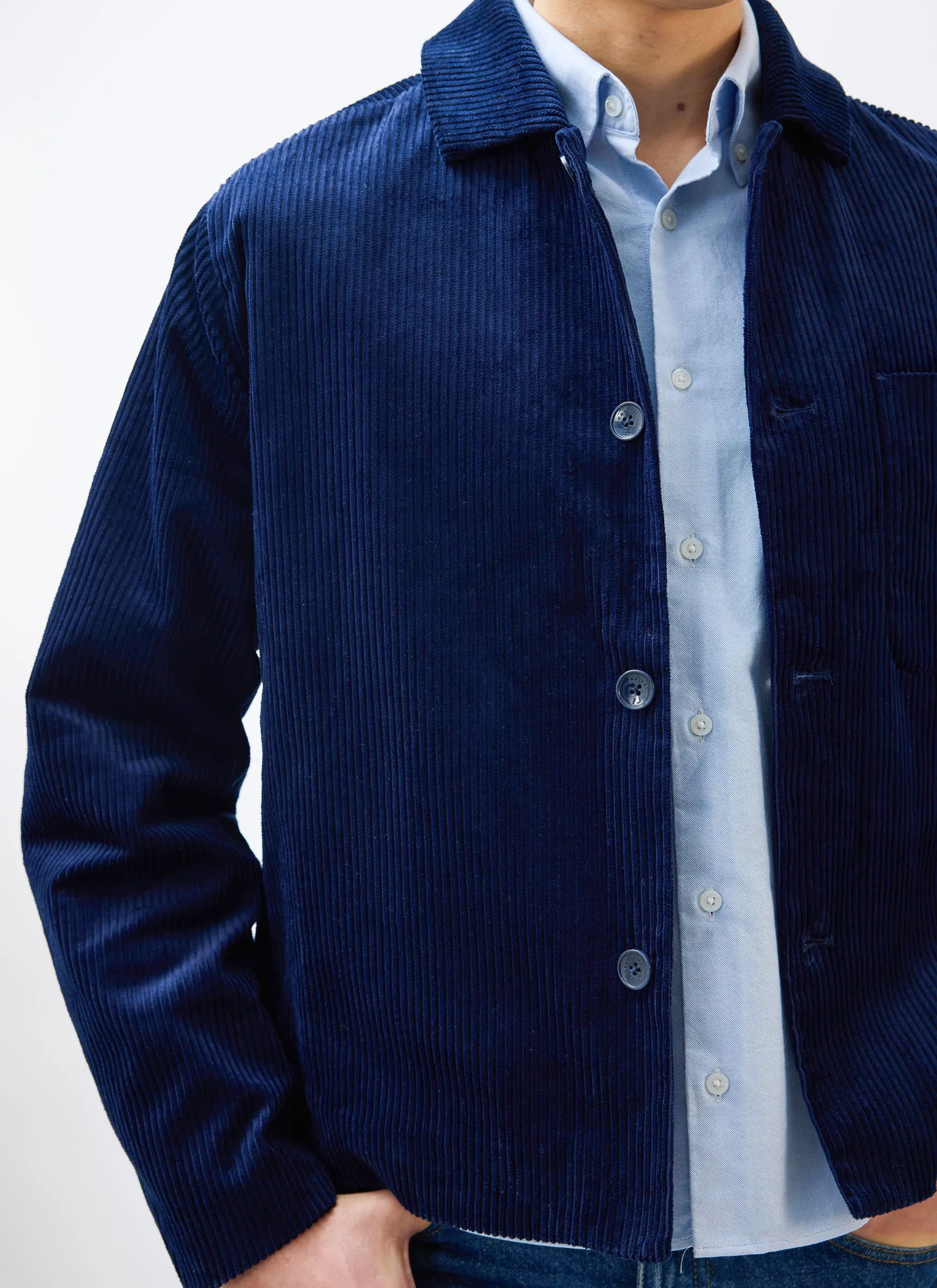 Cord Overshirt | Navy sold by Percival product image thumbnail 4
