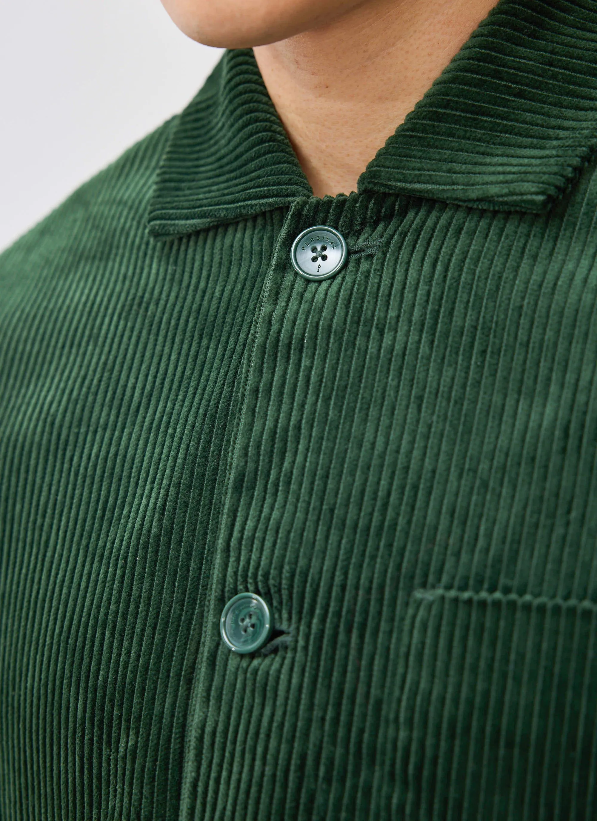 Cord Overshirt | Forest sold by Percival product image thumbnail 4